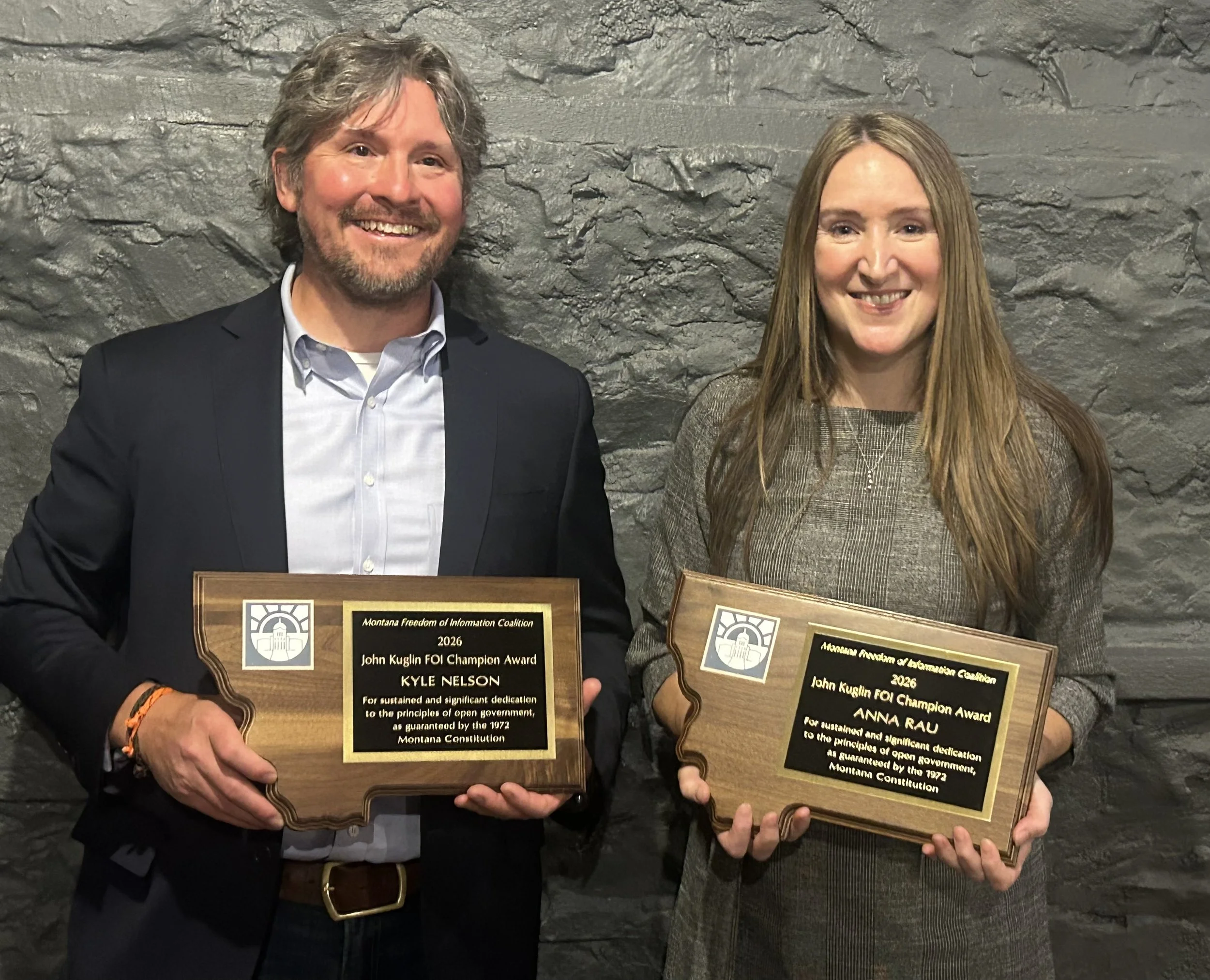 Montana FOI Coalition honors two FOI “champions” for 2026