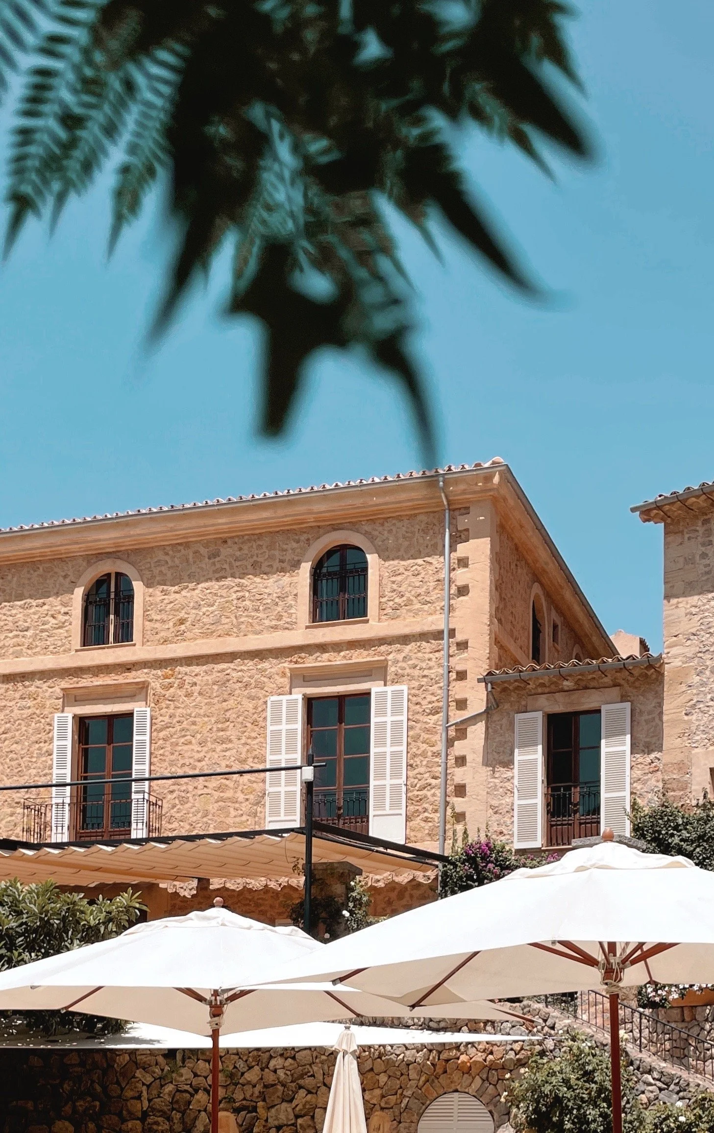 The stone manor house of La Residencia hotel in Deià, Mallorca