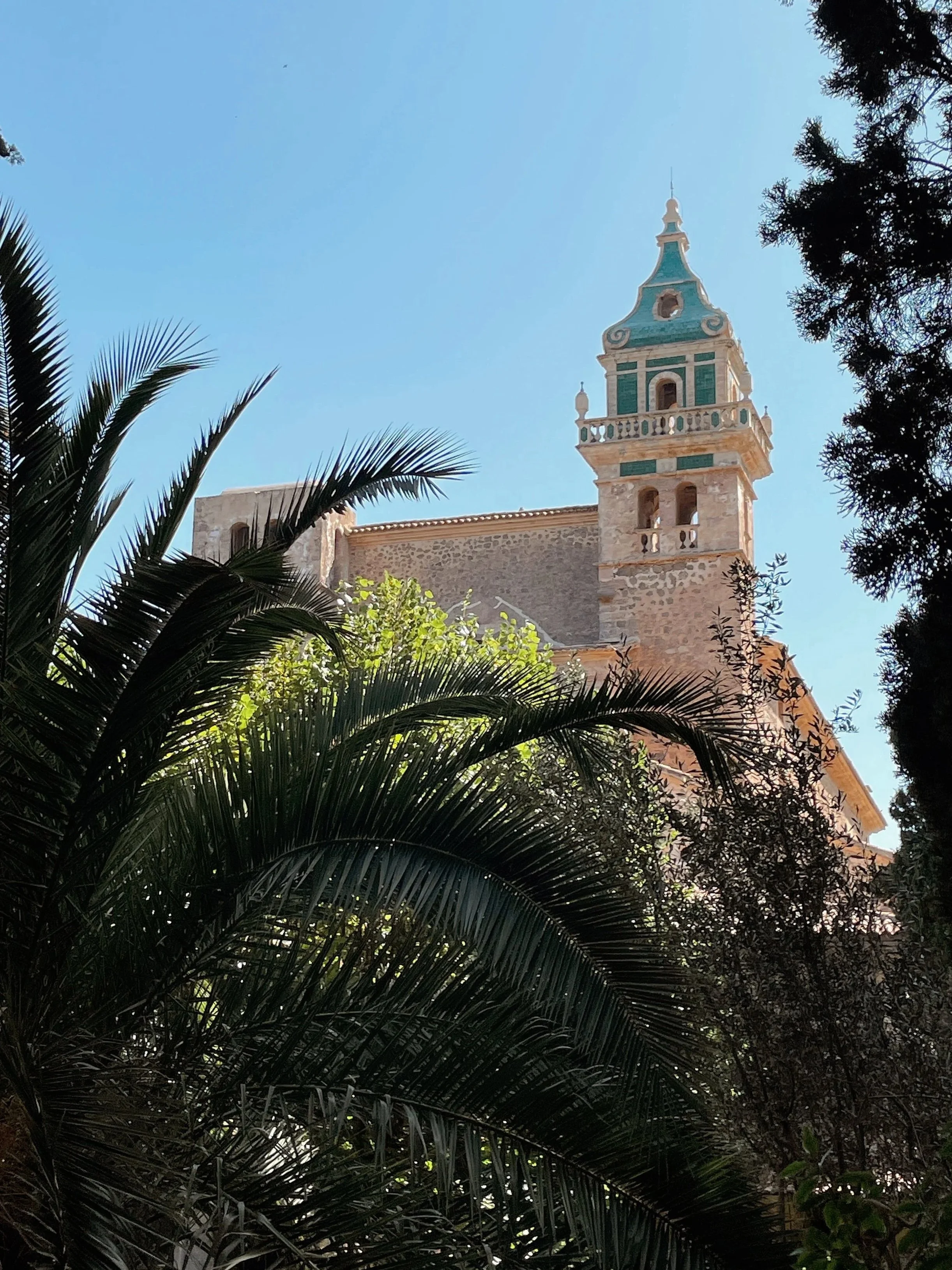 The turquoise-tiled Carthusian Monastery Chapel, Valldemossa