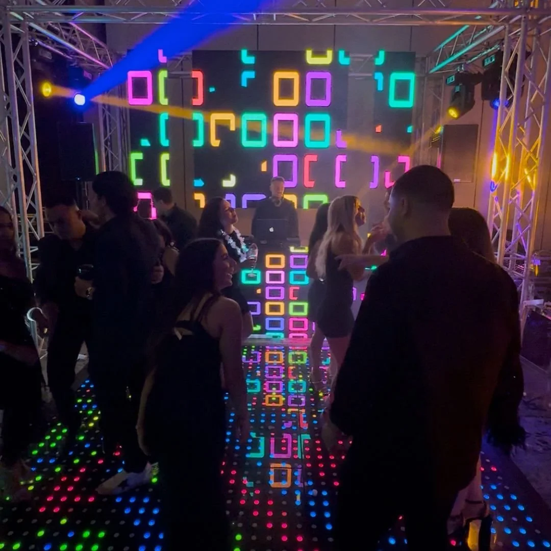 LED DJ booth, lighting, and visual production for events in Miami and Fort Lauderdale