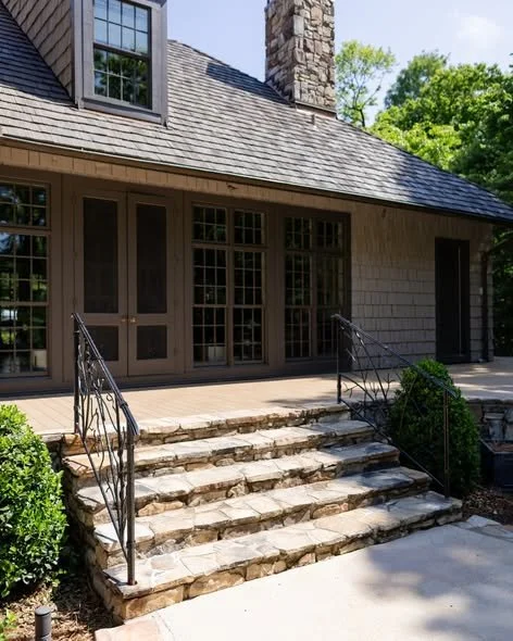 Completed custom luxury open-air porch remodel by Mims Construction Chattanooga TN