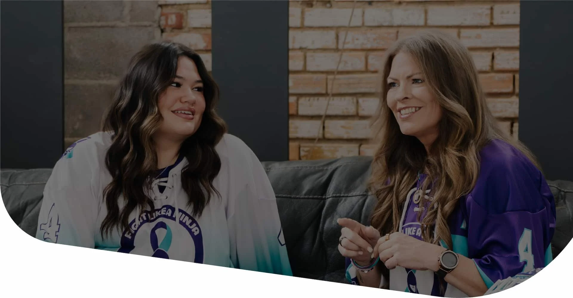 Ninja mama speaking with another woman