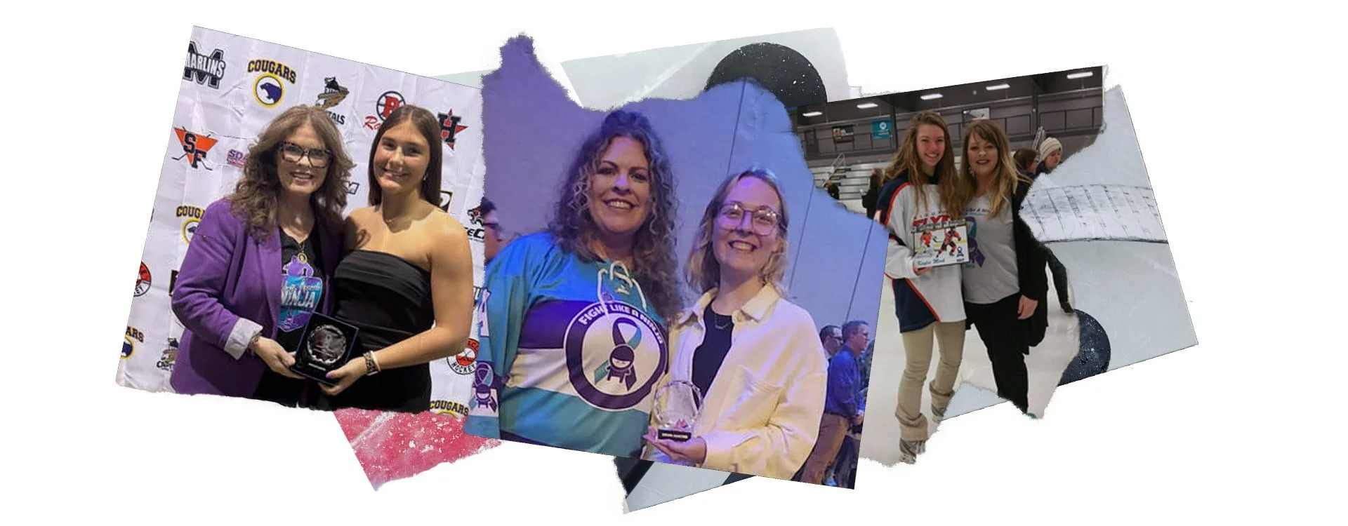 Angela Drake with scholarship recipients