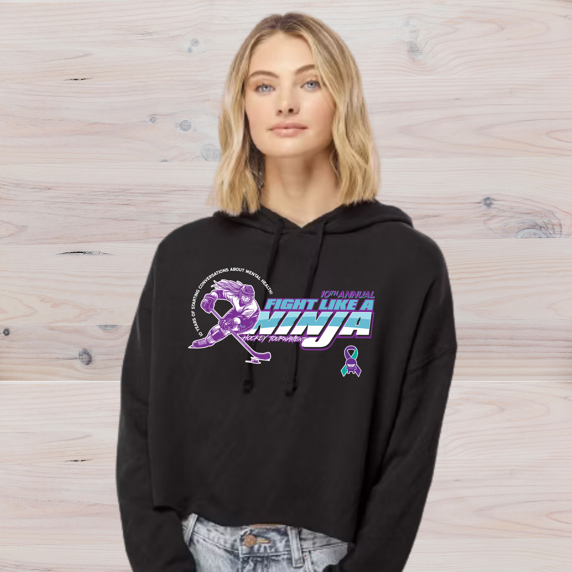 2025 Fight Like a Ninja Cropped Hoodie