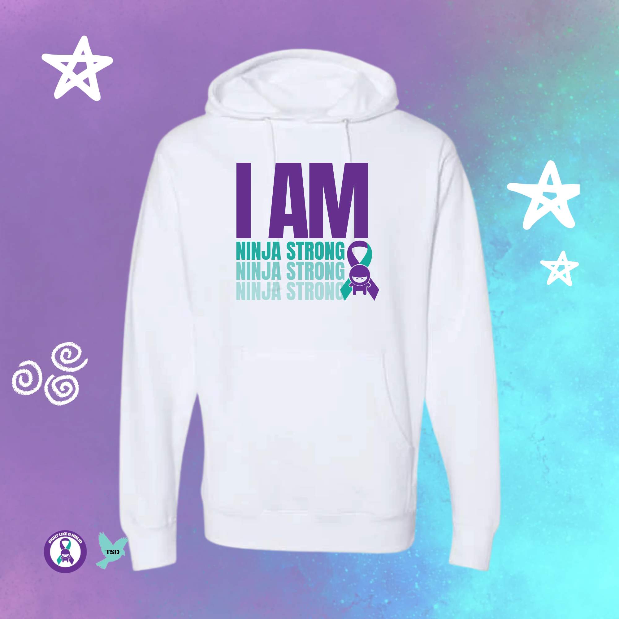 Ninja Strong Front hoodie.png