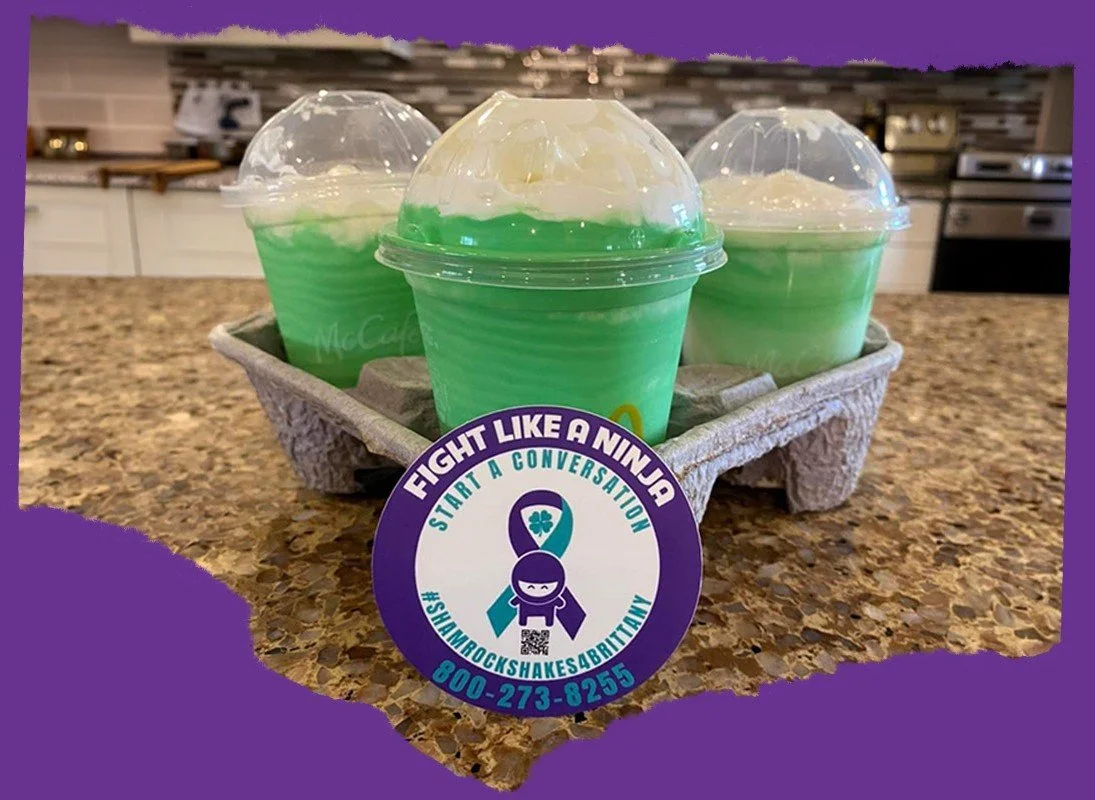 Shamrock Shakes with fight like a ninja sticker