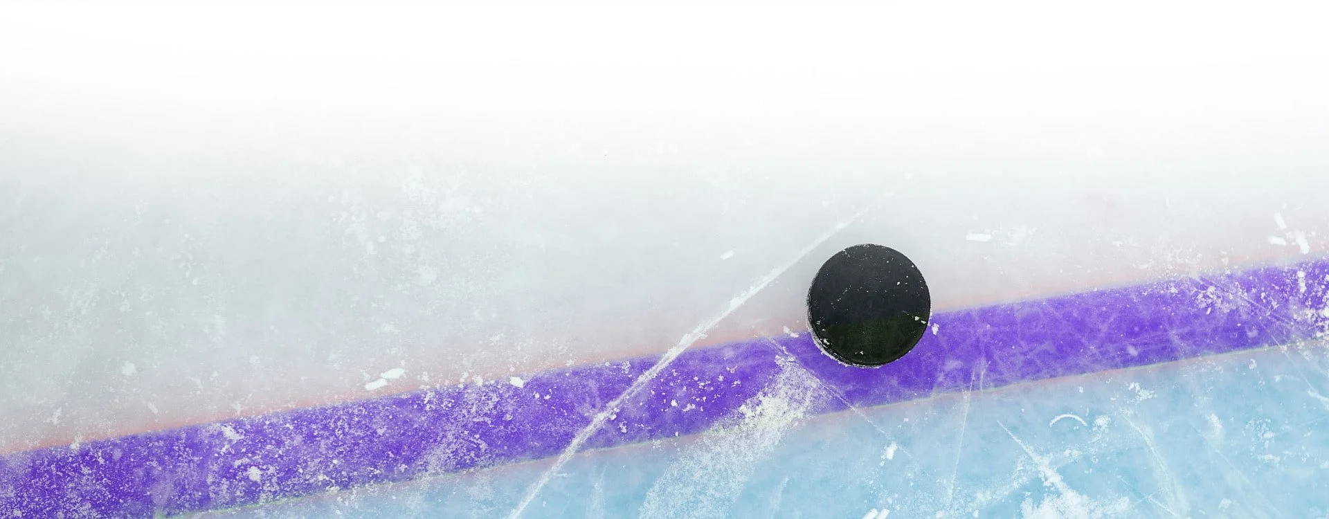 Hockey puck on ice