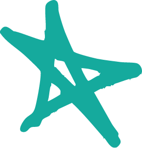 teal star sketch
