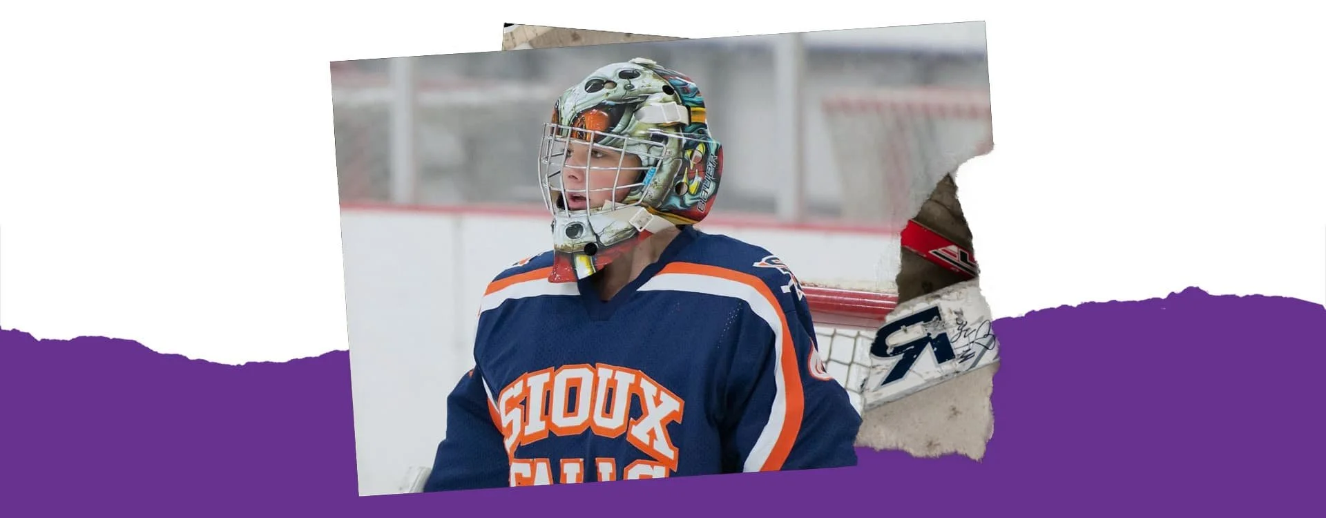 Brittany Drake playing hockey