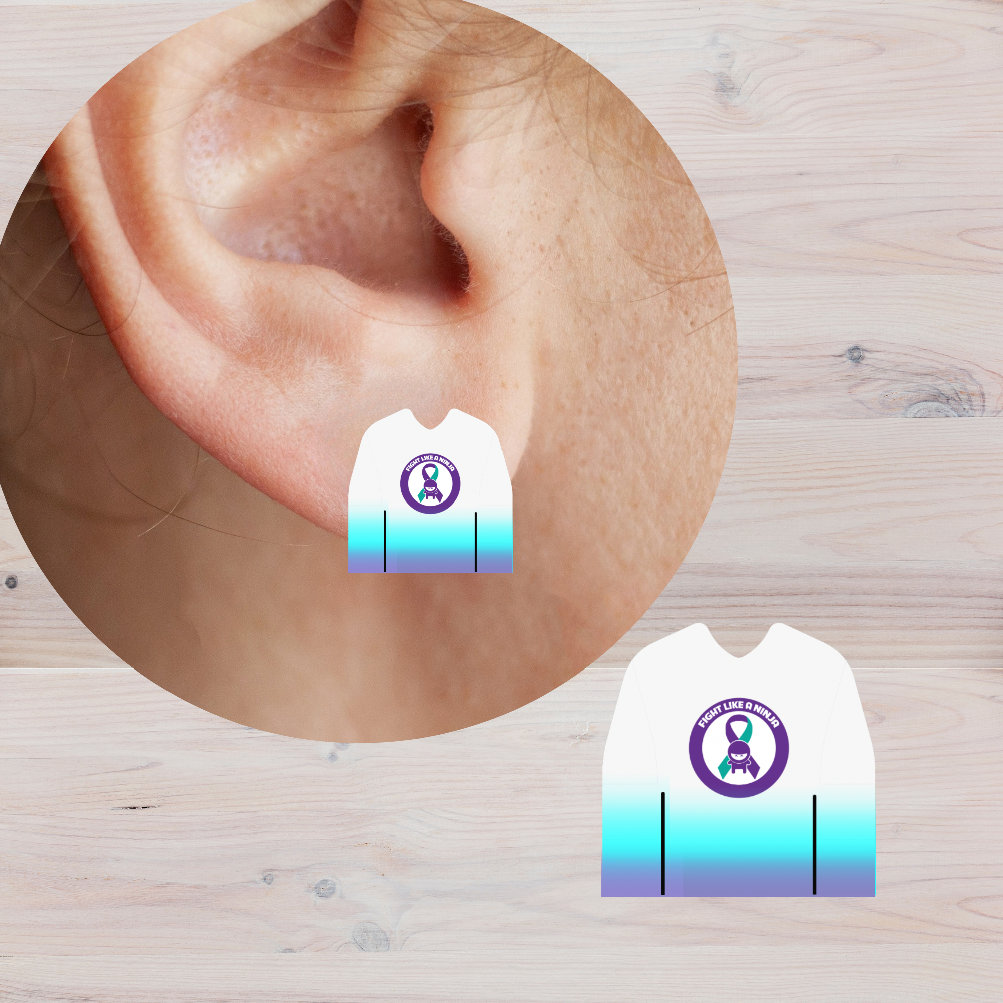 Hockey Jersey Earring Stud