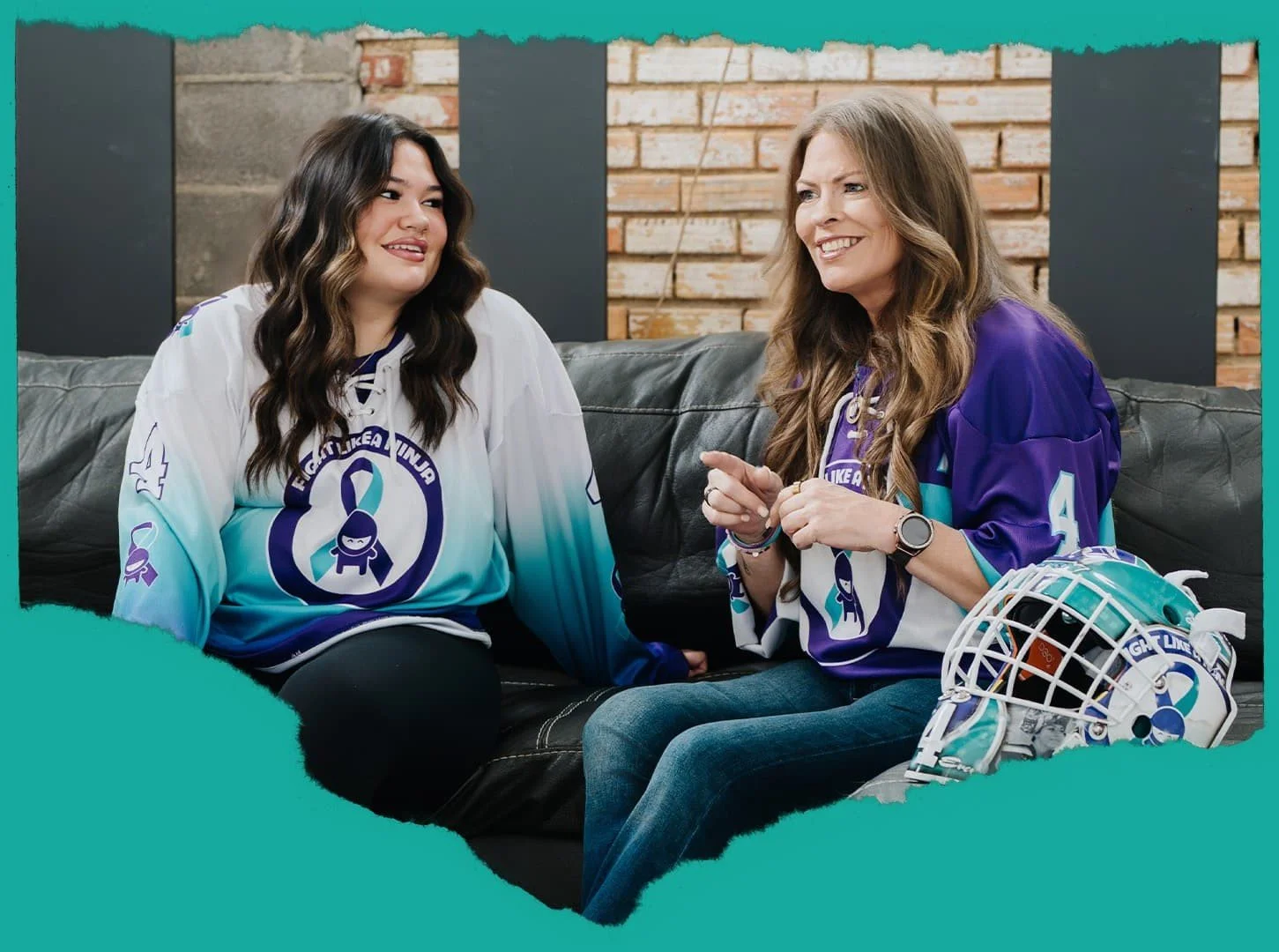 Angela (Ninja Mama) speaking with another woman