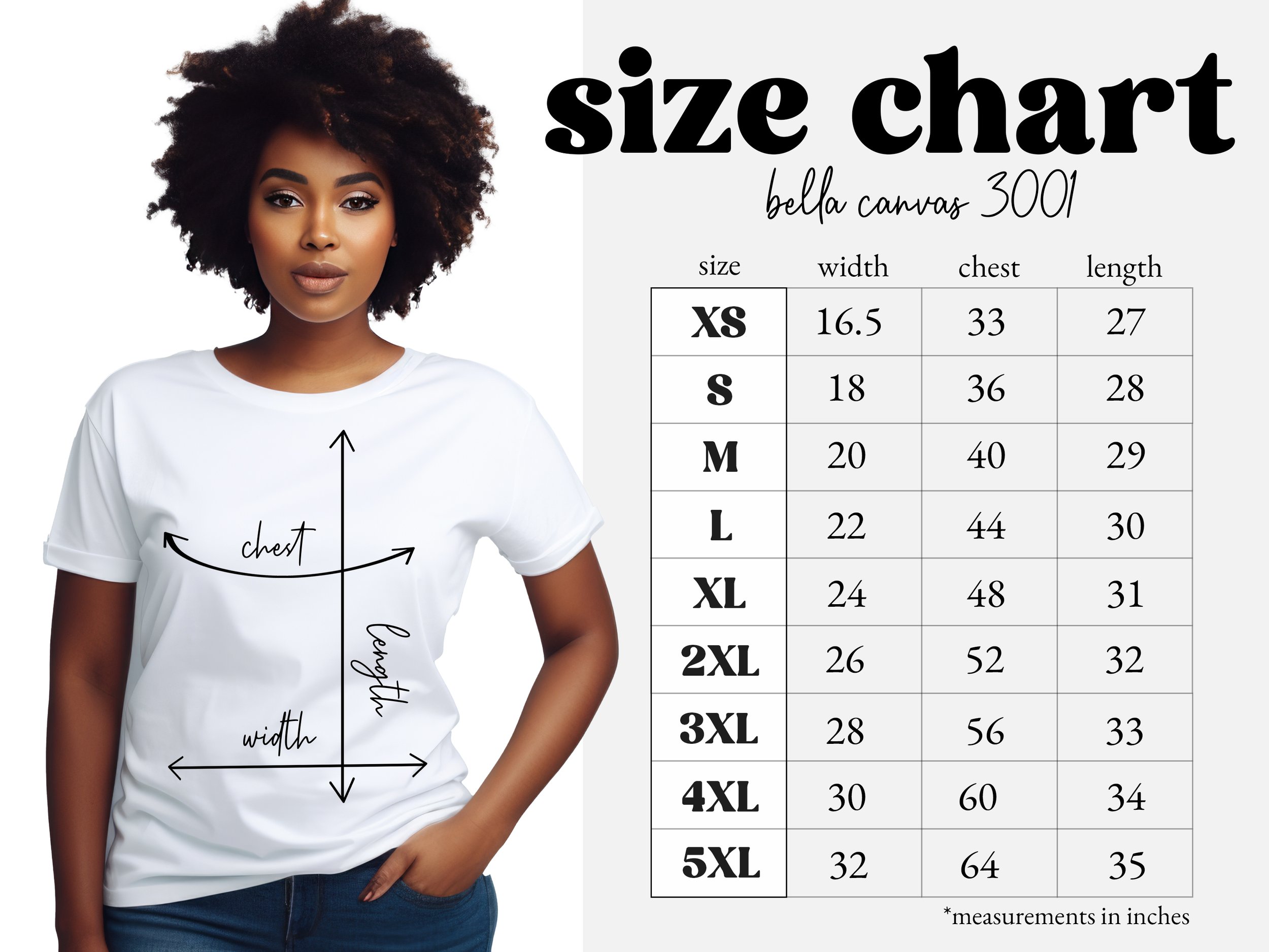 BC3001 Size Chart Black Model To 5XL.jpg (Copy) (Copy) (Copy) (Copy)