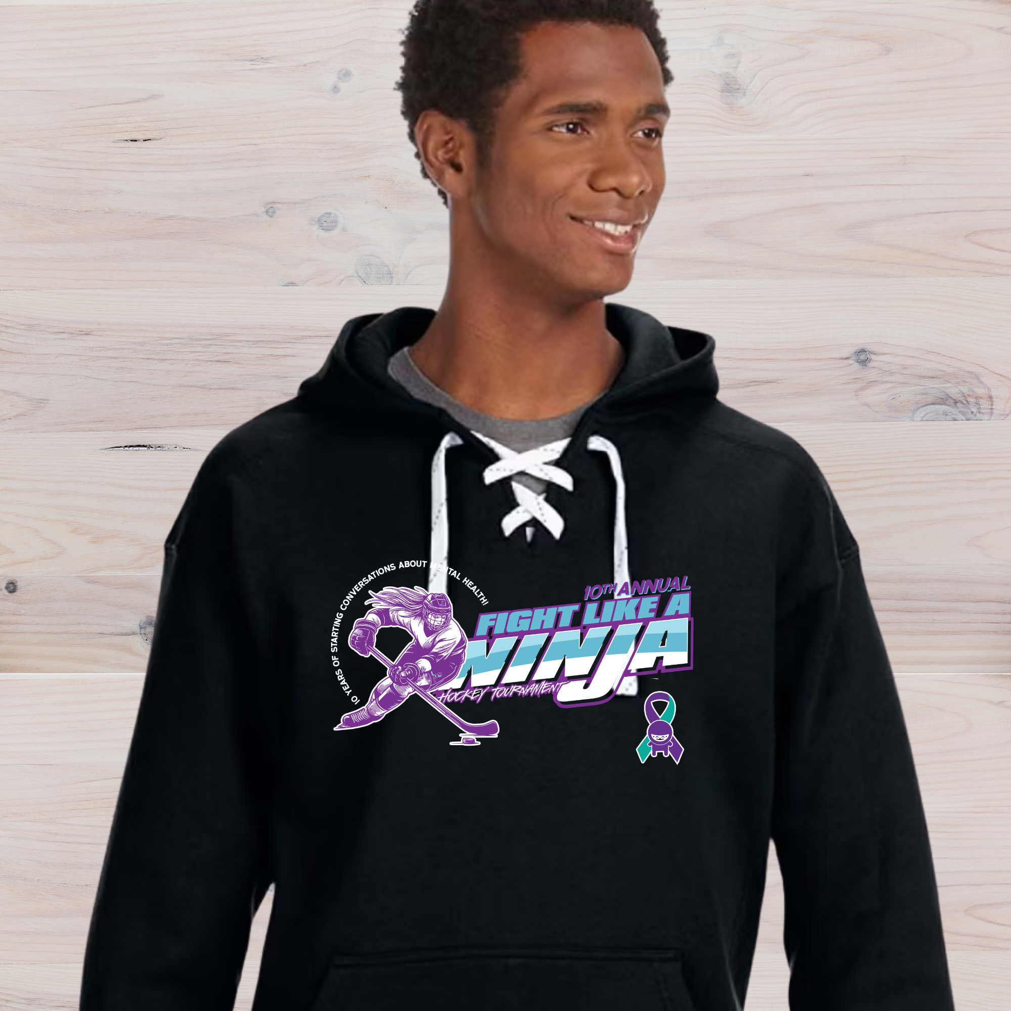 2025 Fight Like a Ninja Lace Up Hoodie