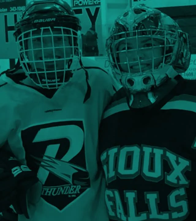 Brittany Drake and a hockey friend