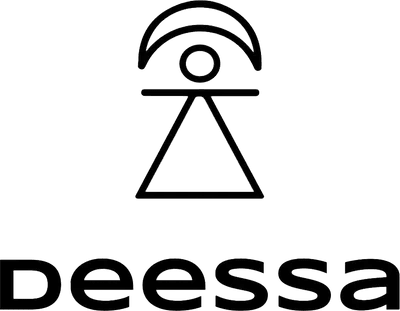 Deessa logo featuring a stylized eye or camera lens symbol above the brand name.