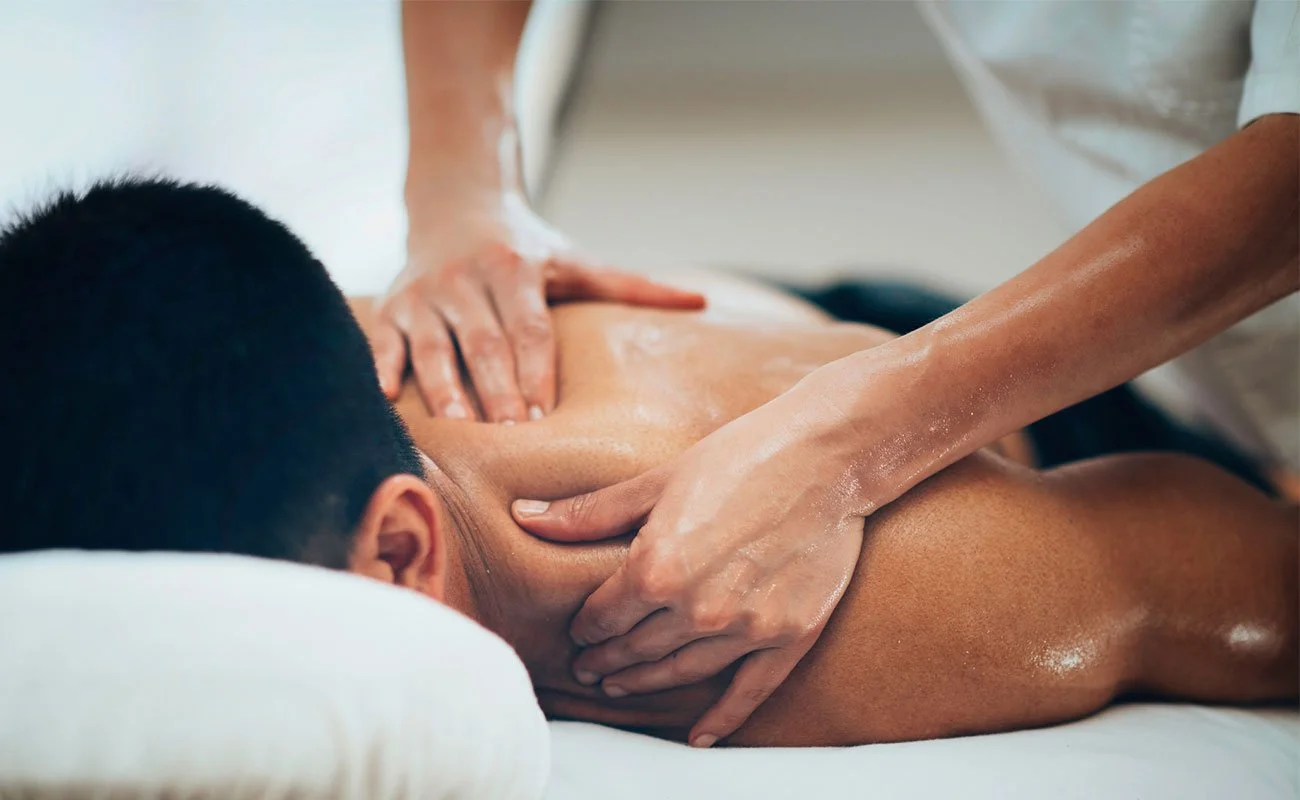 hands on massage therapy treatment