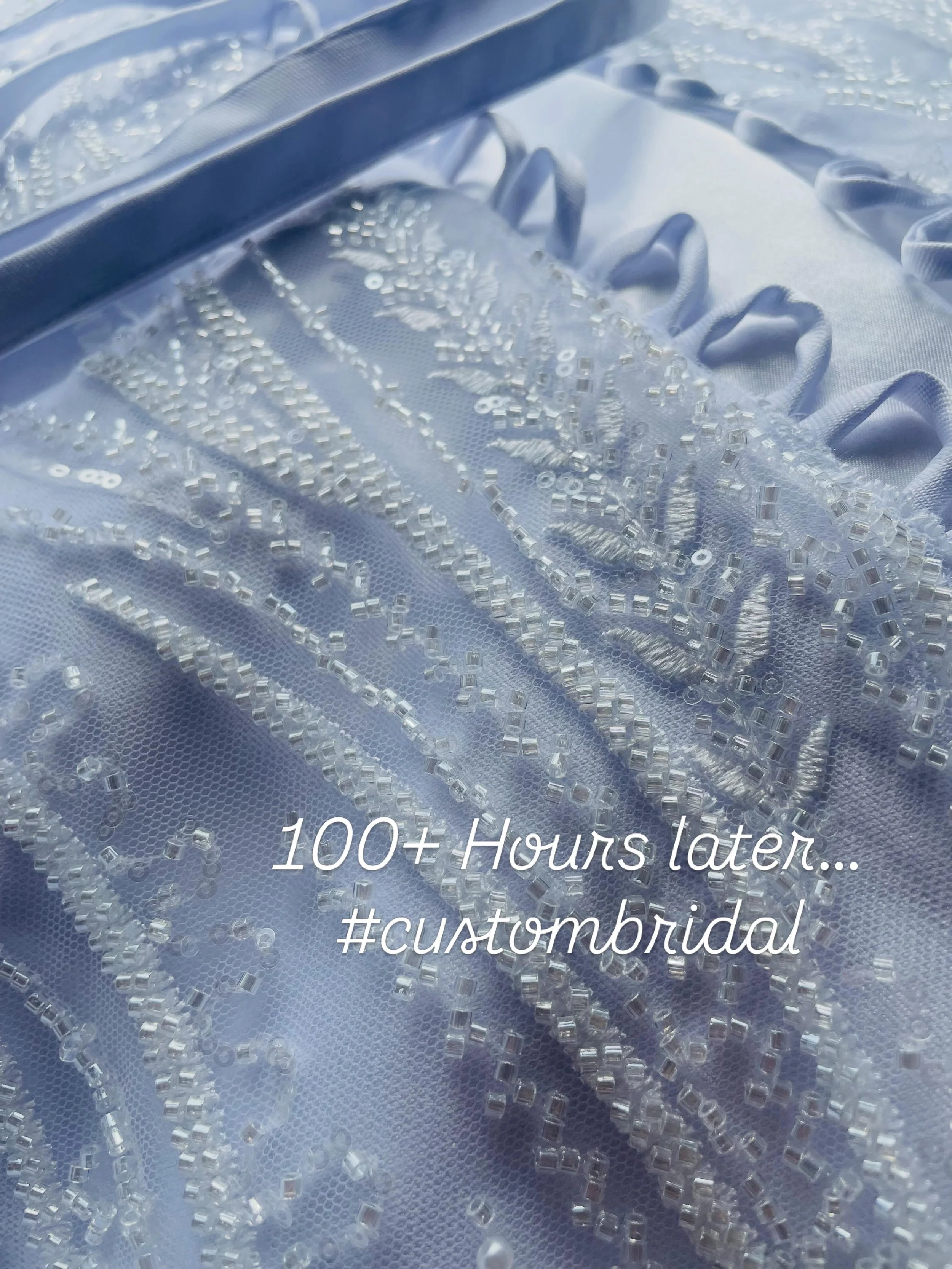 100+ hours later&hellip; every stitch, fitting, adjustment, and detail brought this bridal commission to life.

Built with love, softness, patience, and intention &mdash; the kind of work that can&rsquo;t be rushed. ✨

#bridalcommission #custombridal