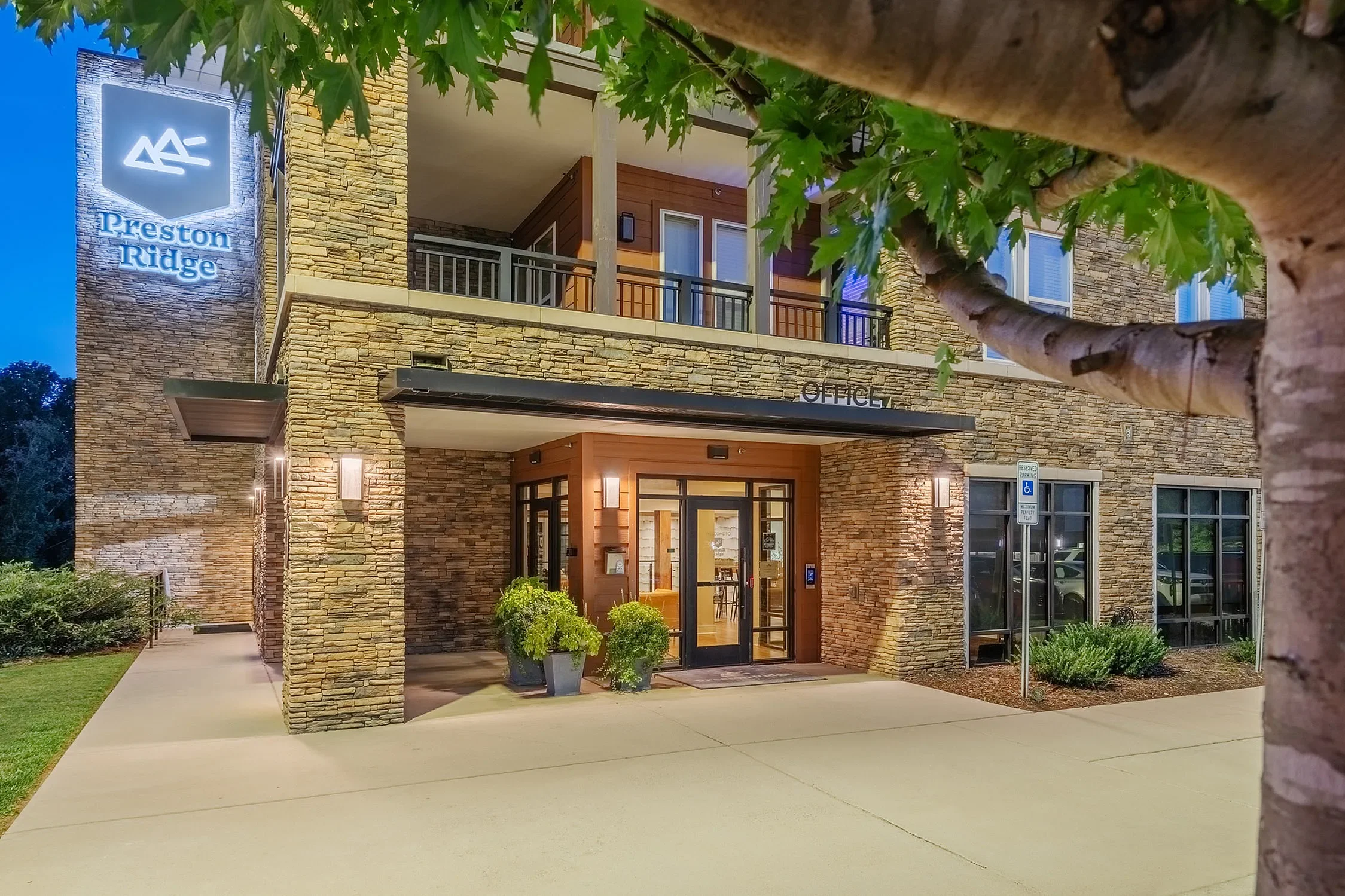 Brick apartment building in North Carolina.