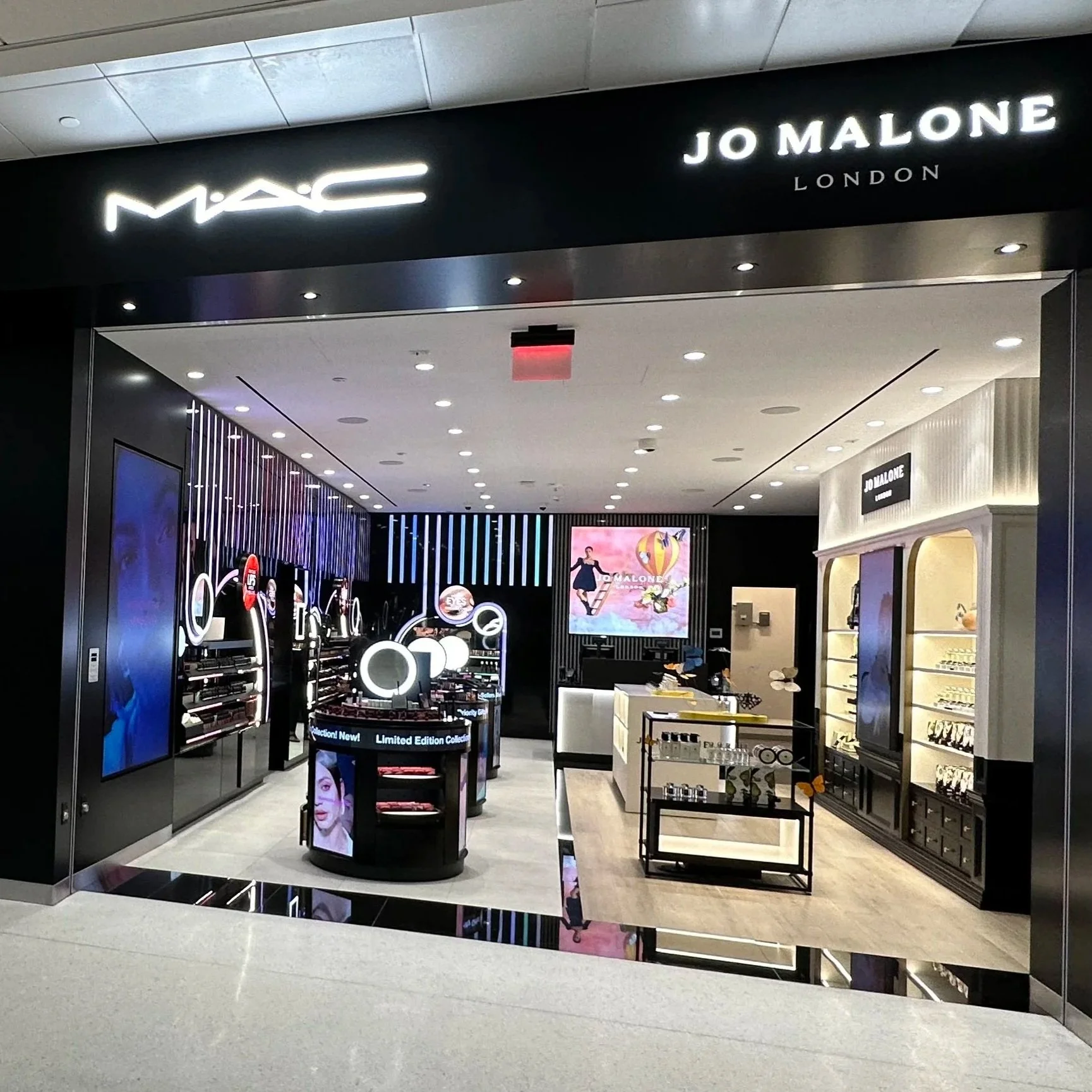 Firebrand Custom Signage for MAC and Jo Malone