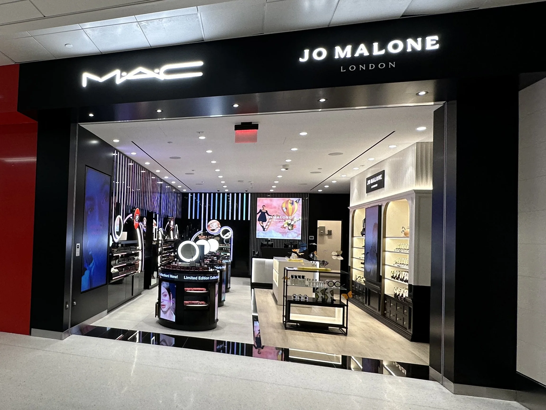 MAC and Jo Malone Storefront Signage