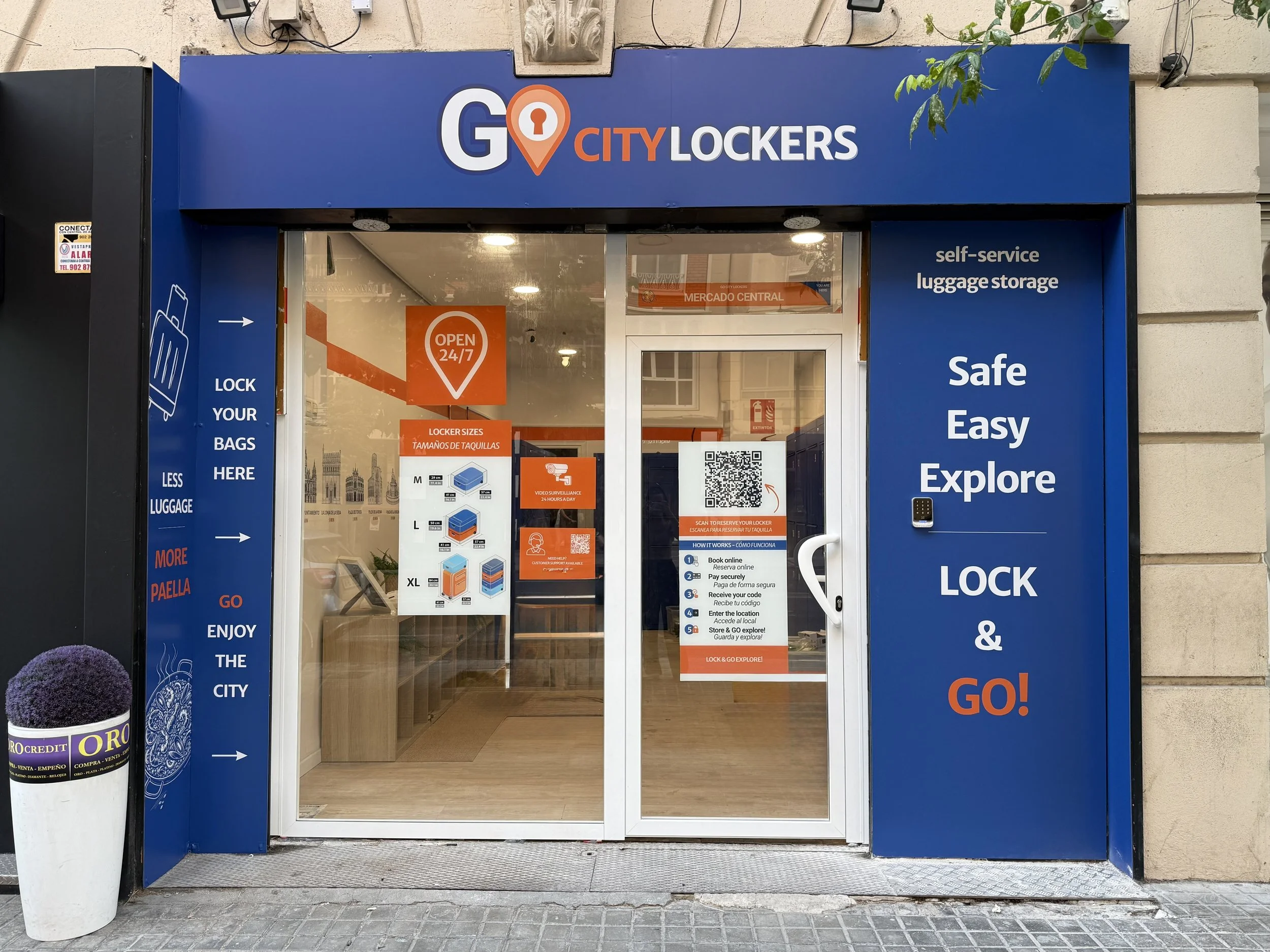 Go City Lockers Vakencia Ciity nearby mercado central