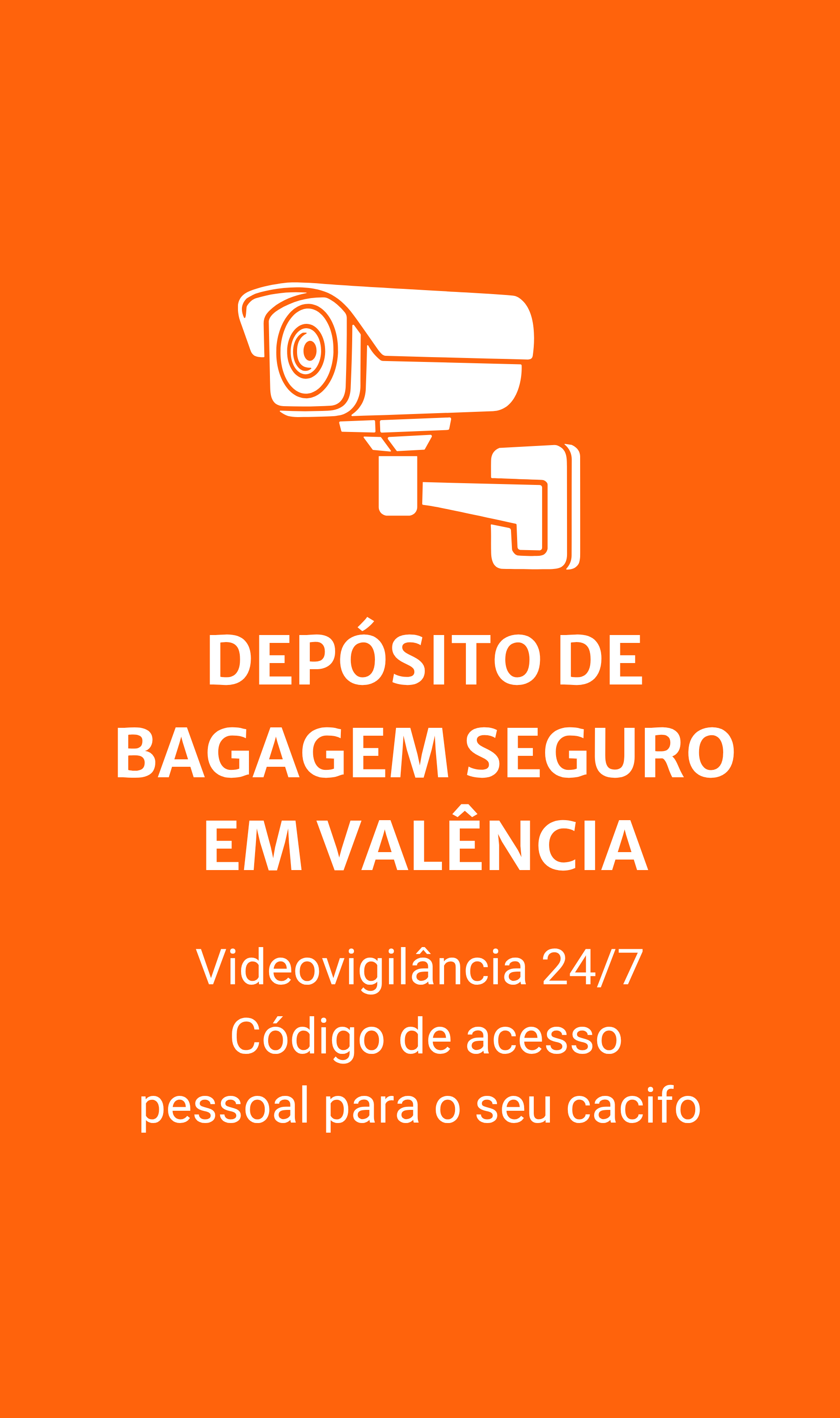 Depósito de bagagem seguro em Valência com videovigilância 24/7