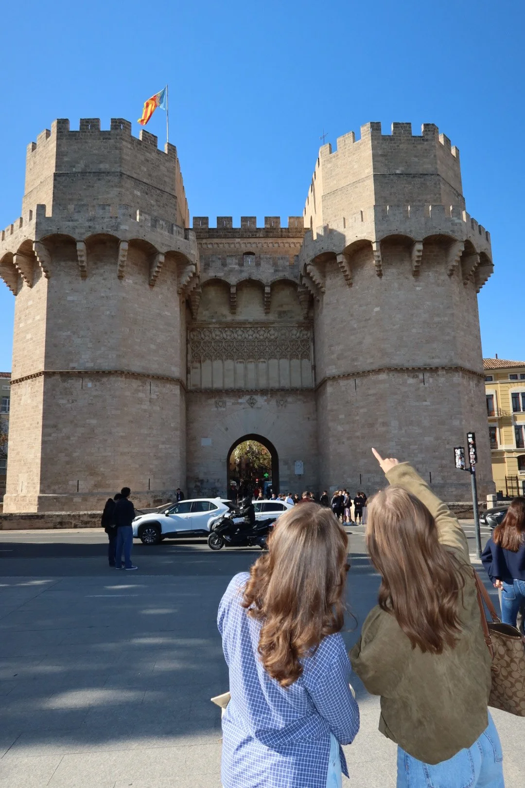 Medieval towers and citygate in the centre of Valencia