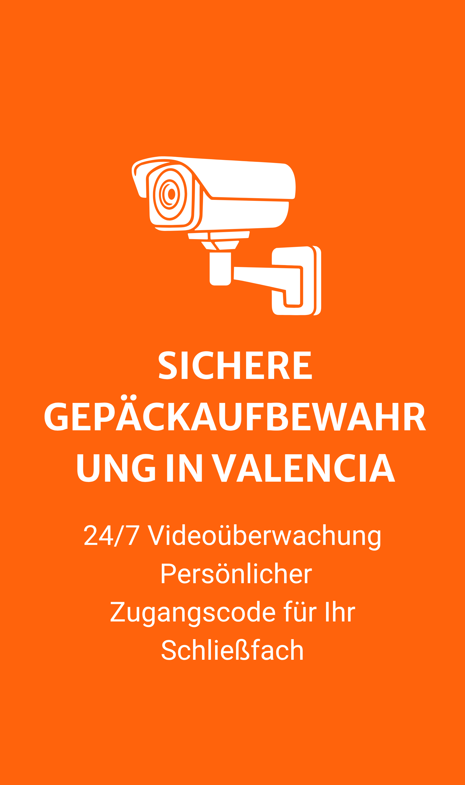 Sichere Gepäckaufbewahrung in Valencia mit 24/7 Videoüberwachung
