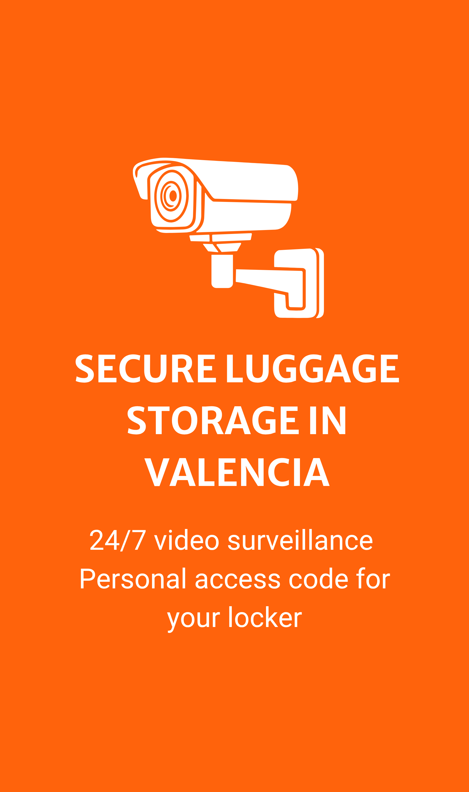 Secure luggage storage in Valencia with 24/7 surveillance