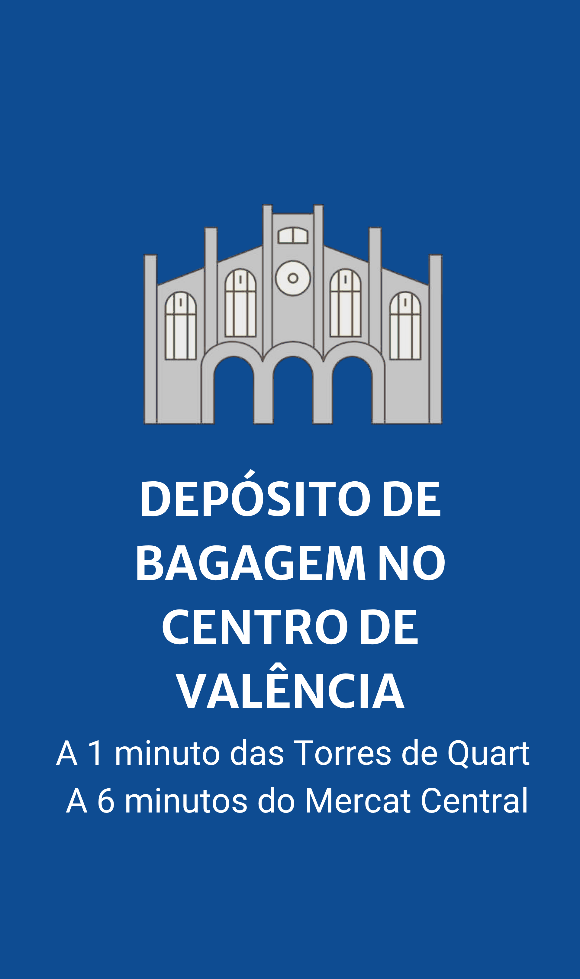 Depósito de bagagem no centro de Valência perto das Torres de Quart