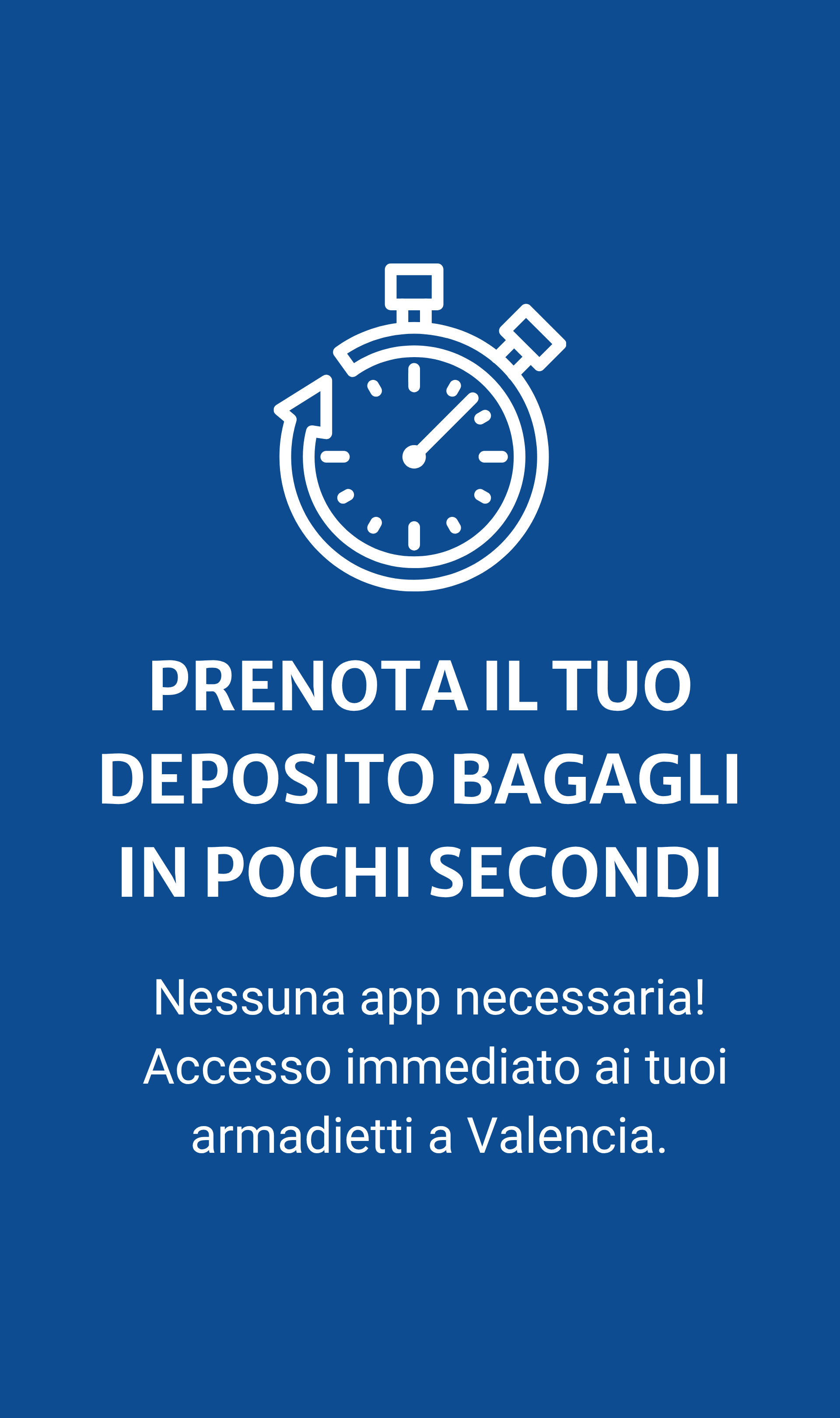 Prenotazione rapida del deposito bagagli a Valencia senza app