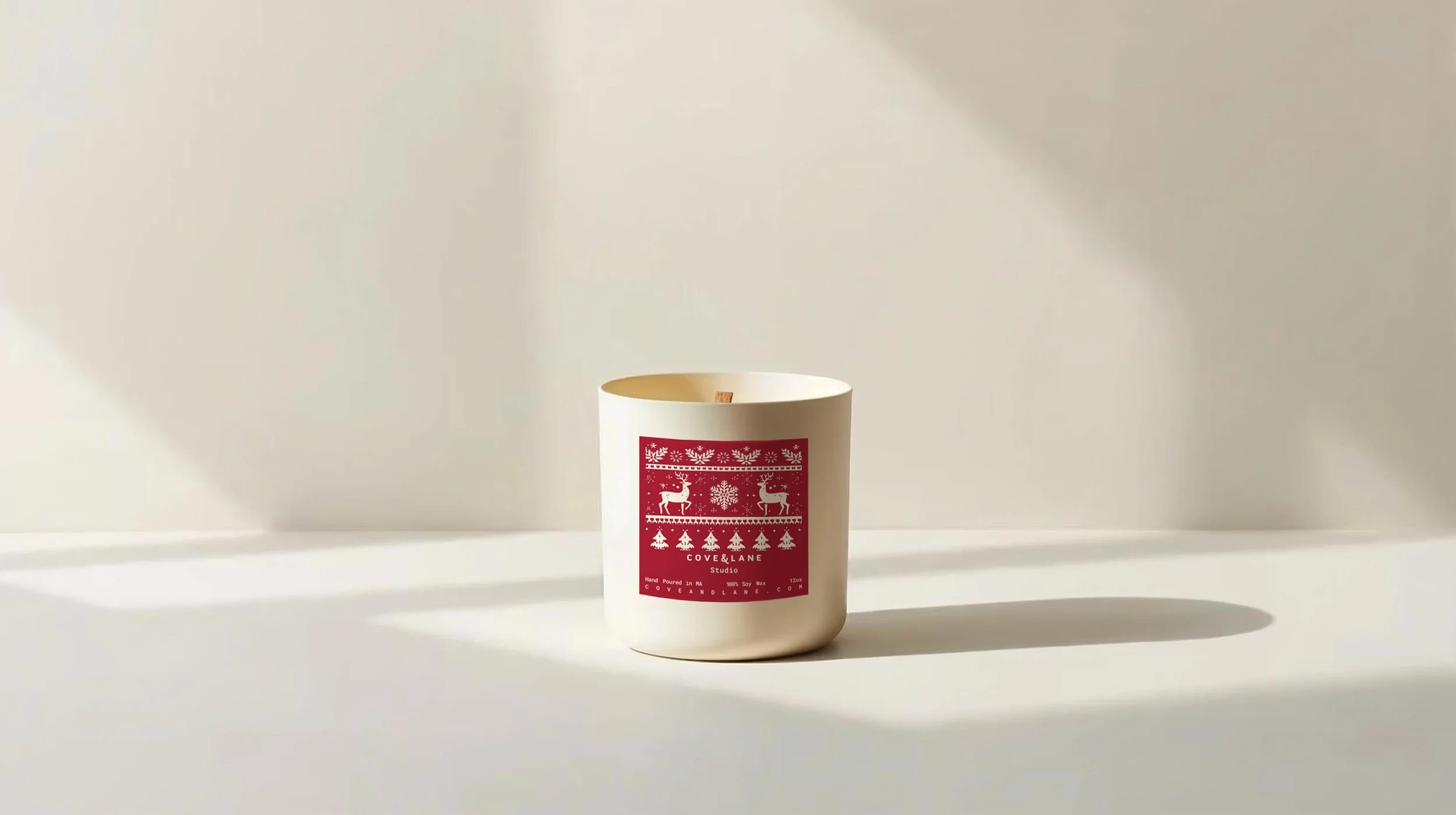 Nordic Holiday Collection: Reindeer Candle - 12oz.