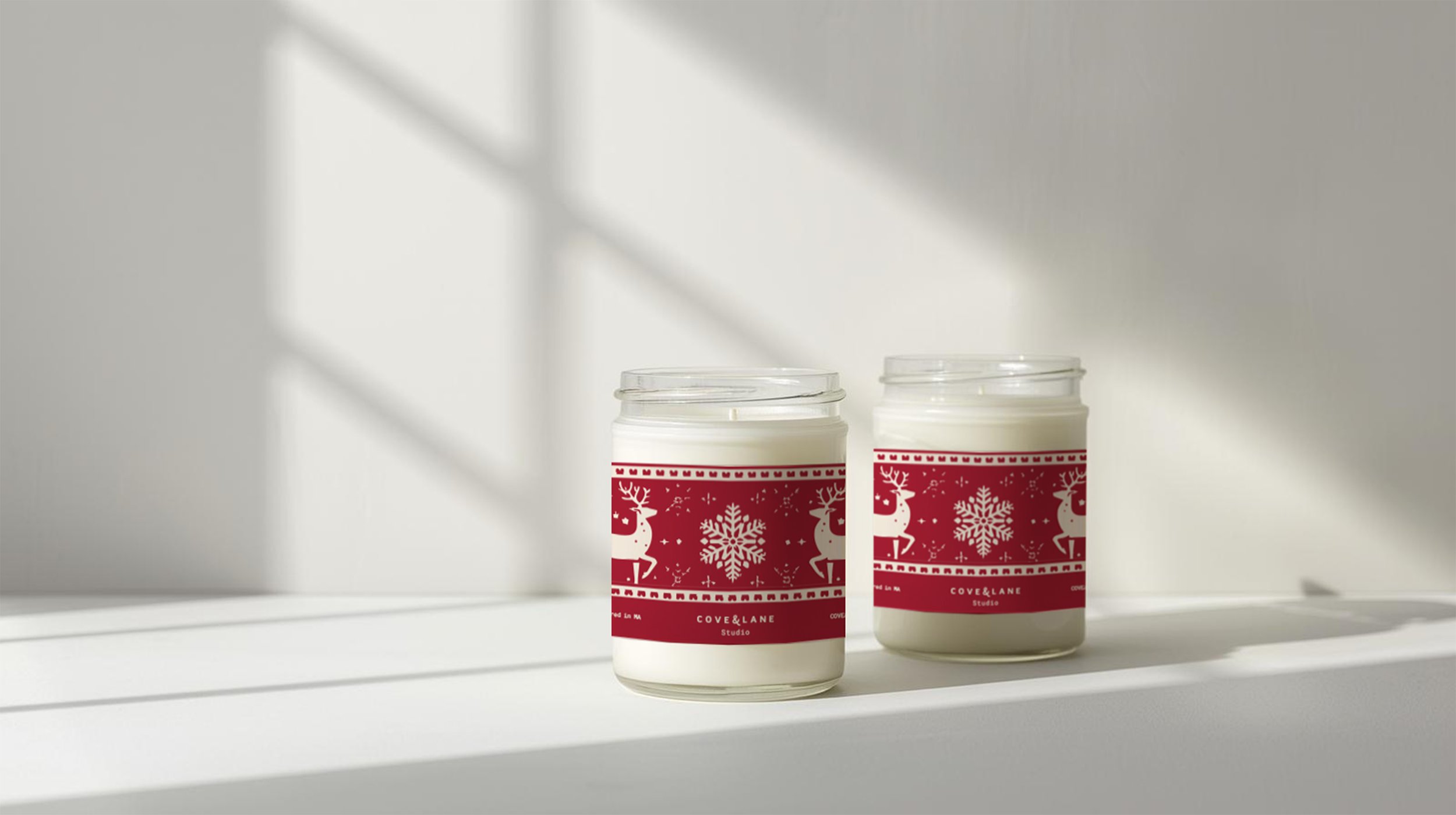 Nordic Holiday Collection: Reindeer Candle - 8oz.