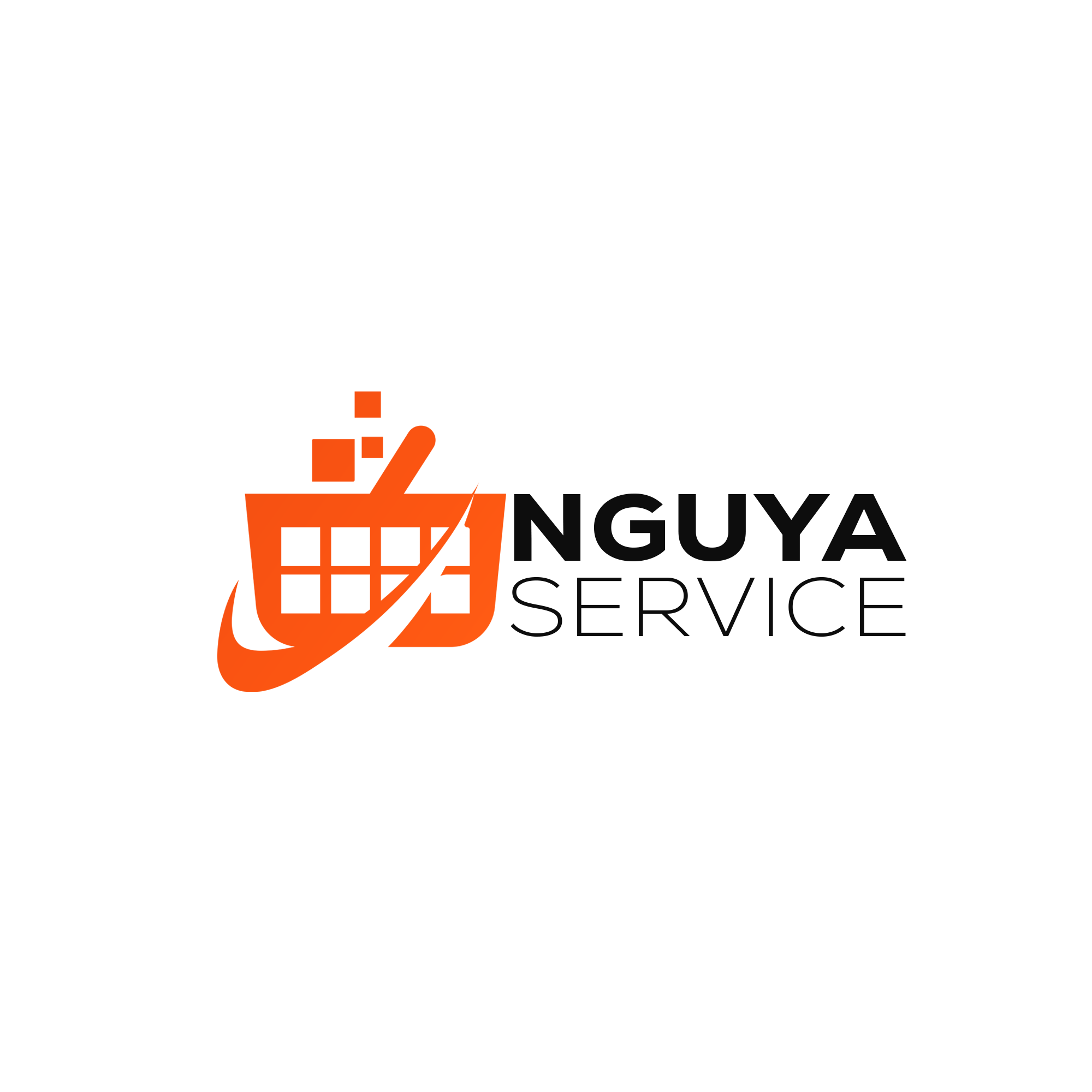 Logo de la marque de vêtements Nike avec un swoosh orange et le texte "Just Do It" en noir.