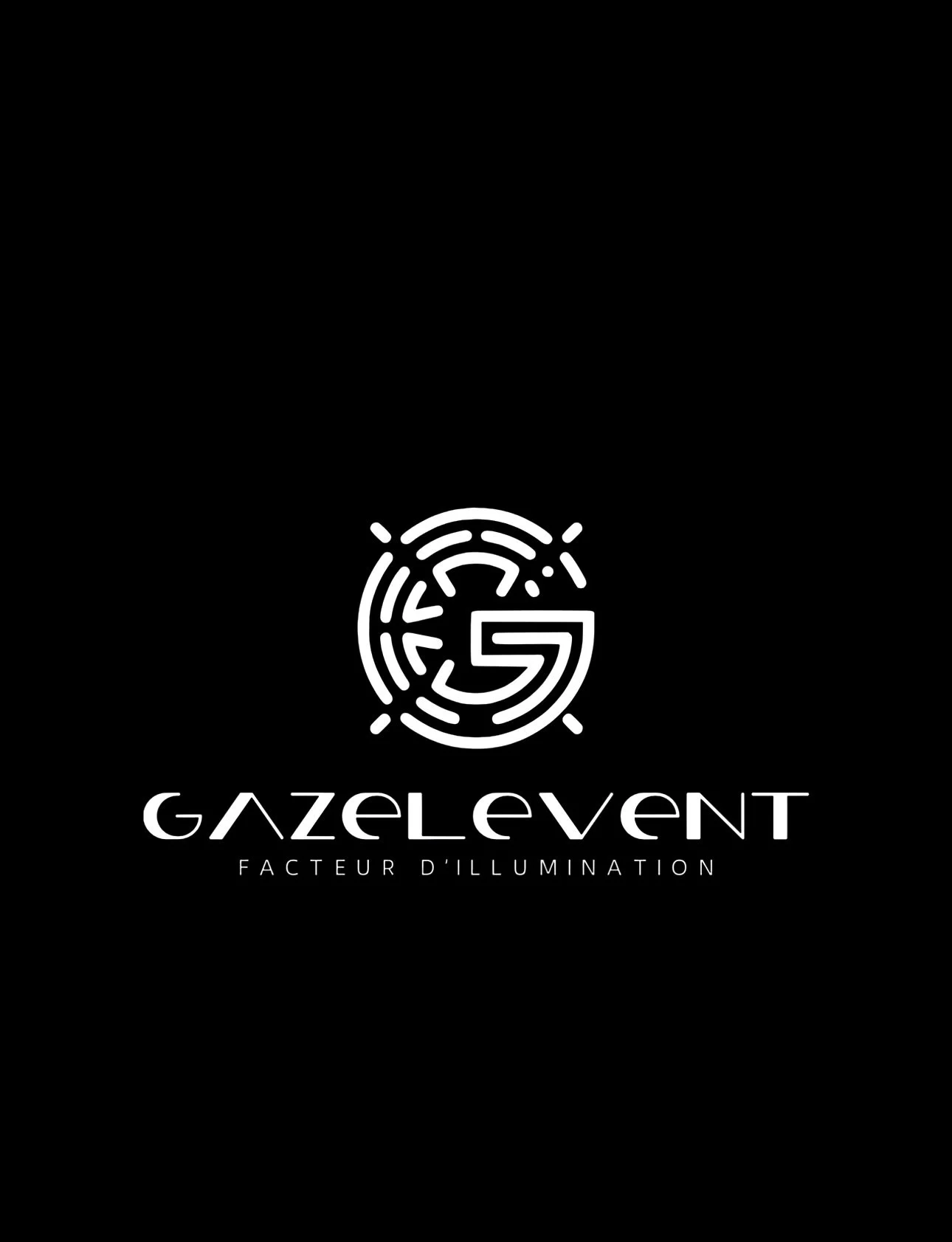 Logo de Gazelevent avec le texte 'Facteur d'illumination' sur fond noir.