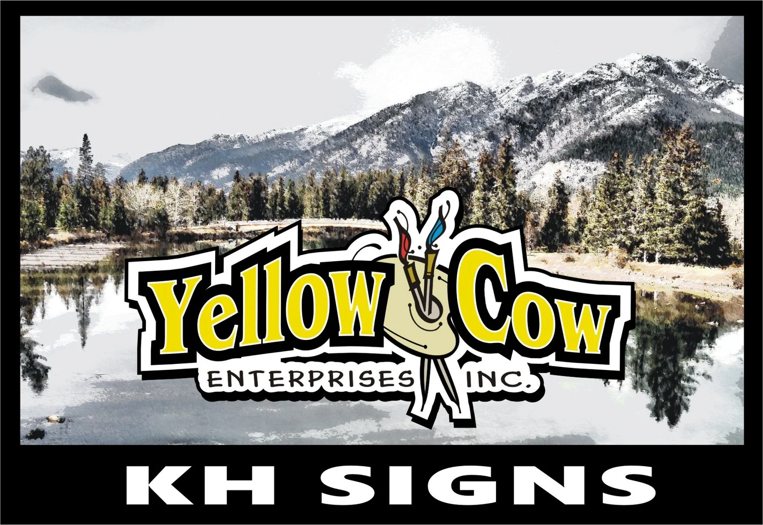 Yellow Cow Signs