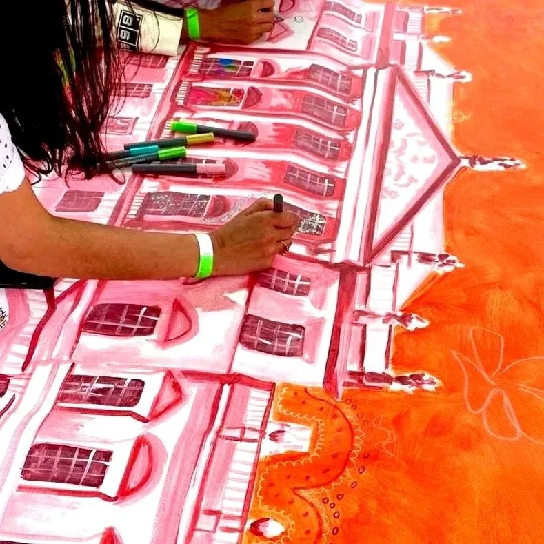 Collaborative Interactive Community Mural at Wentworth Woodhouse by UNFURL