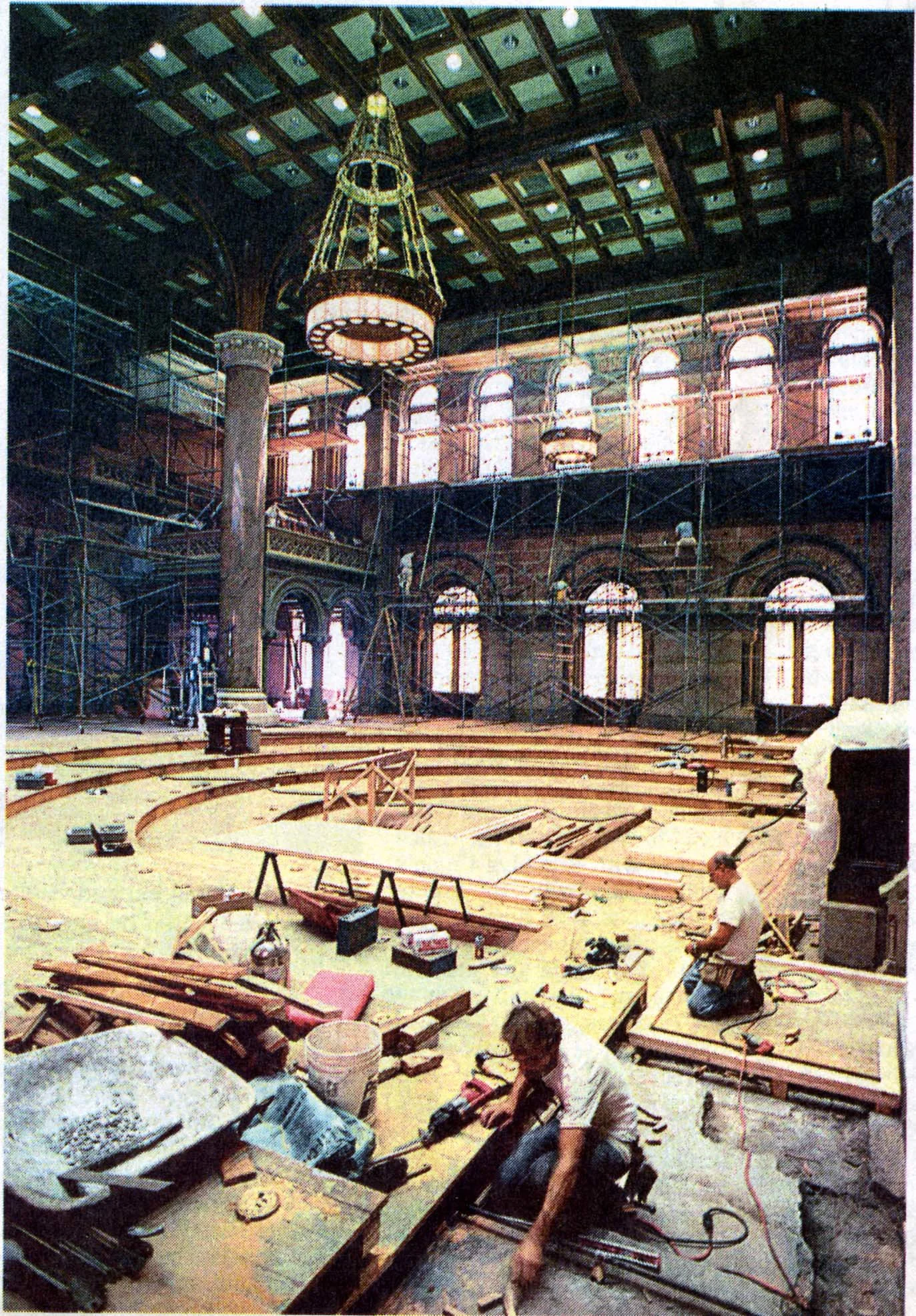  Assembly chamber restoration during construction phase. 