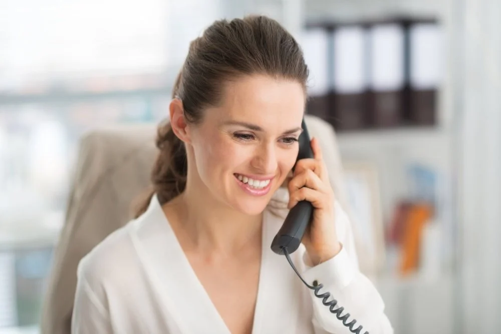 woman talking on the phone