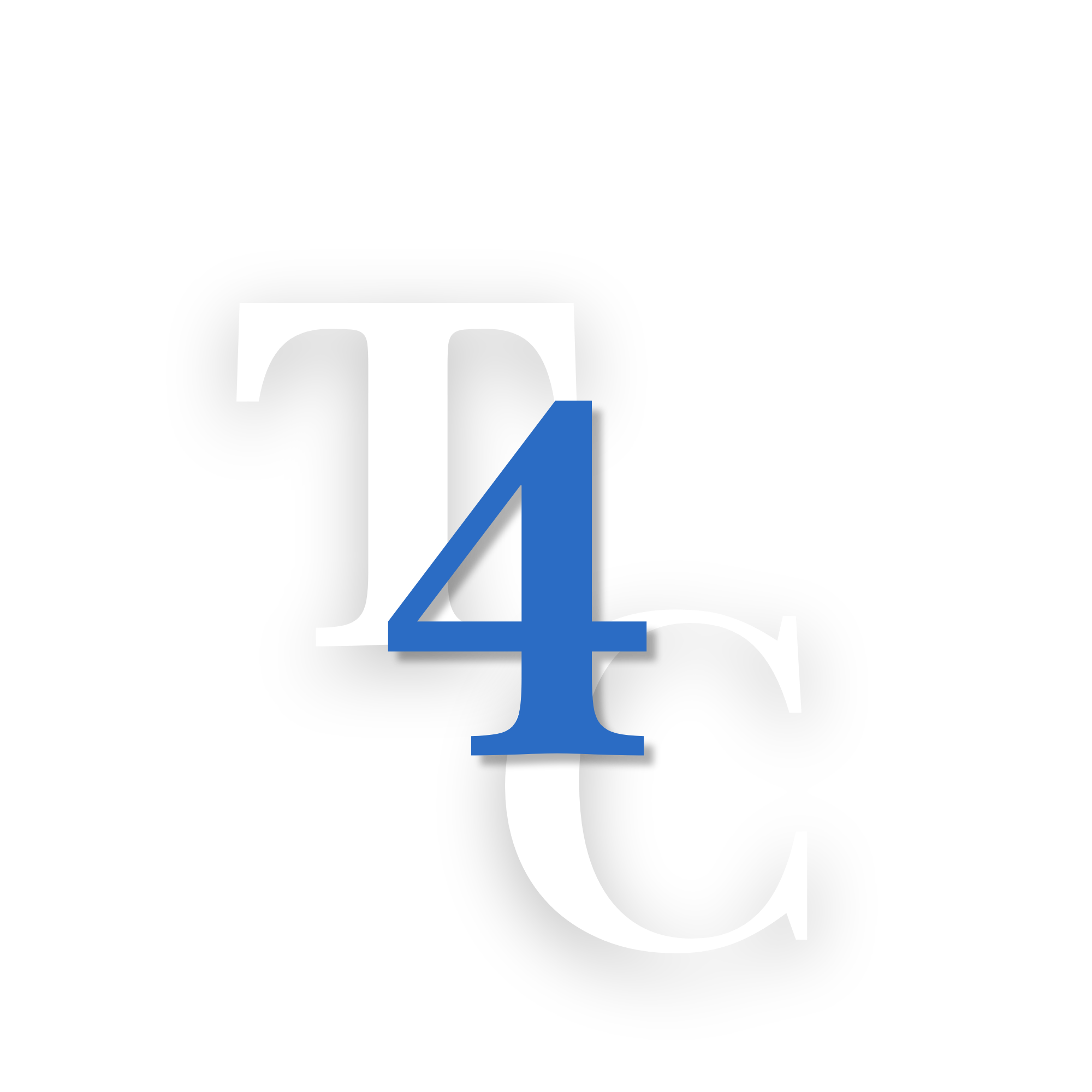 Illustration of the number 4 integrated into a graphic design with black, white, and blue colors.
