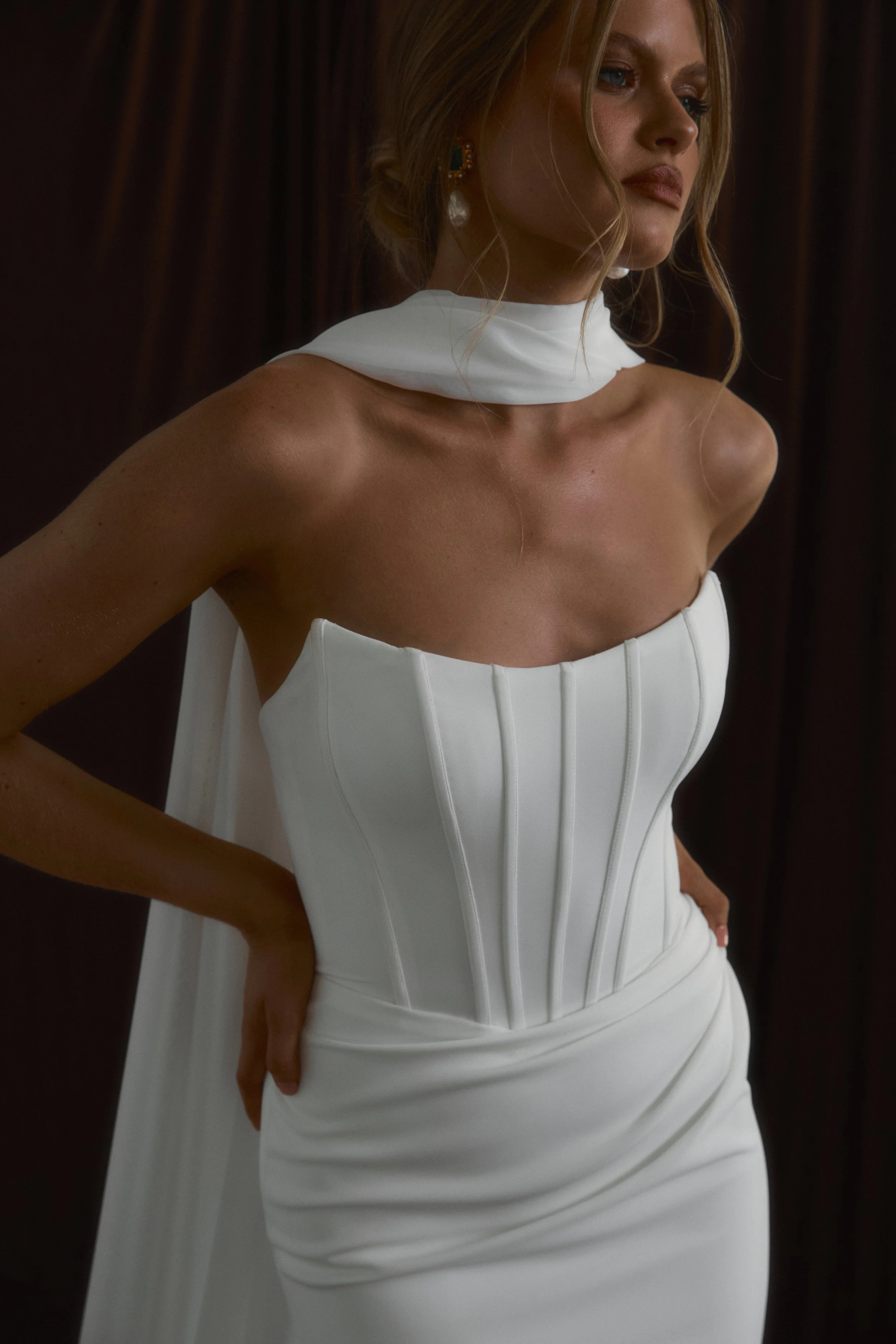 RHODE
 with chiffon scarf 