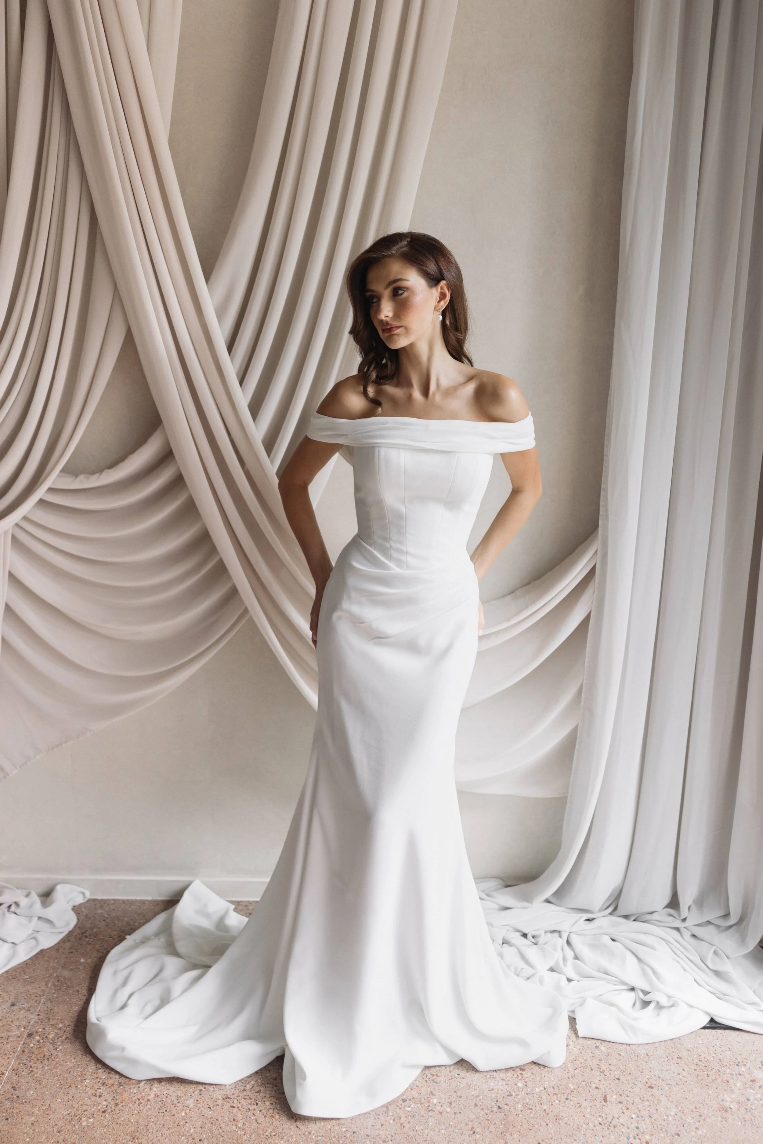 CELINE
 (shown with wrap top) 
sample size US 10 