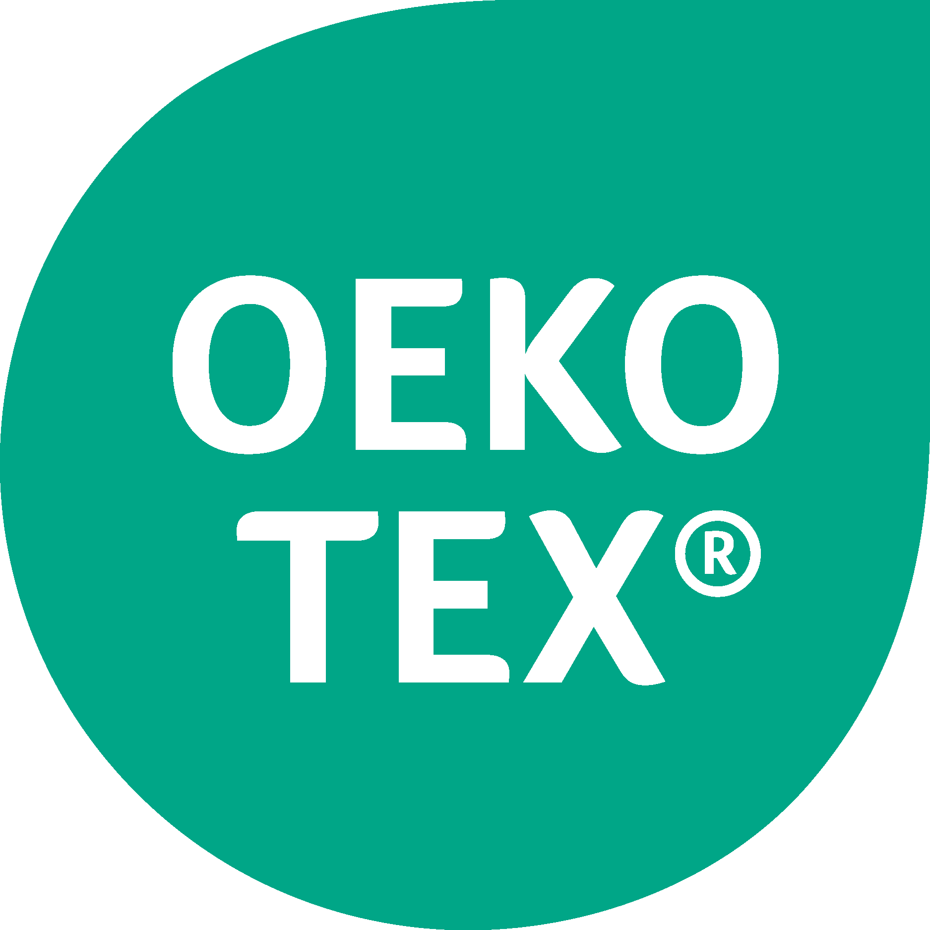 off colored light green reading Oeko Tex.