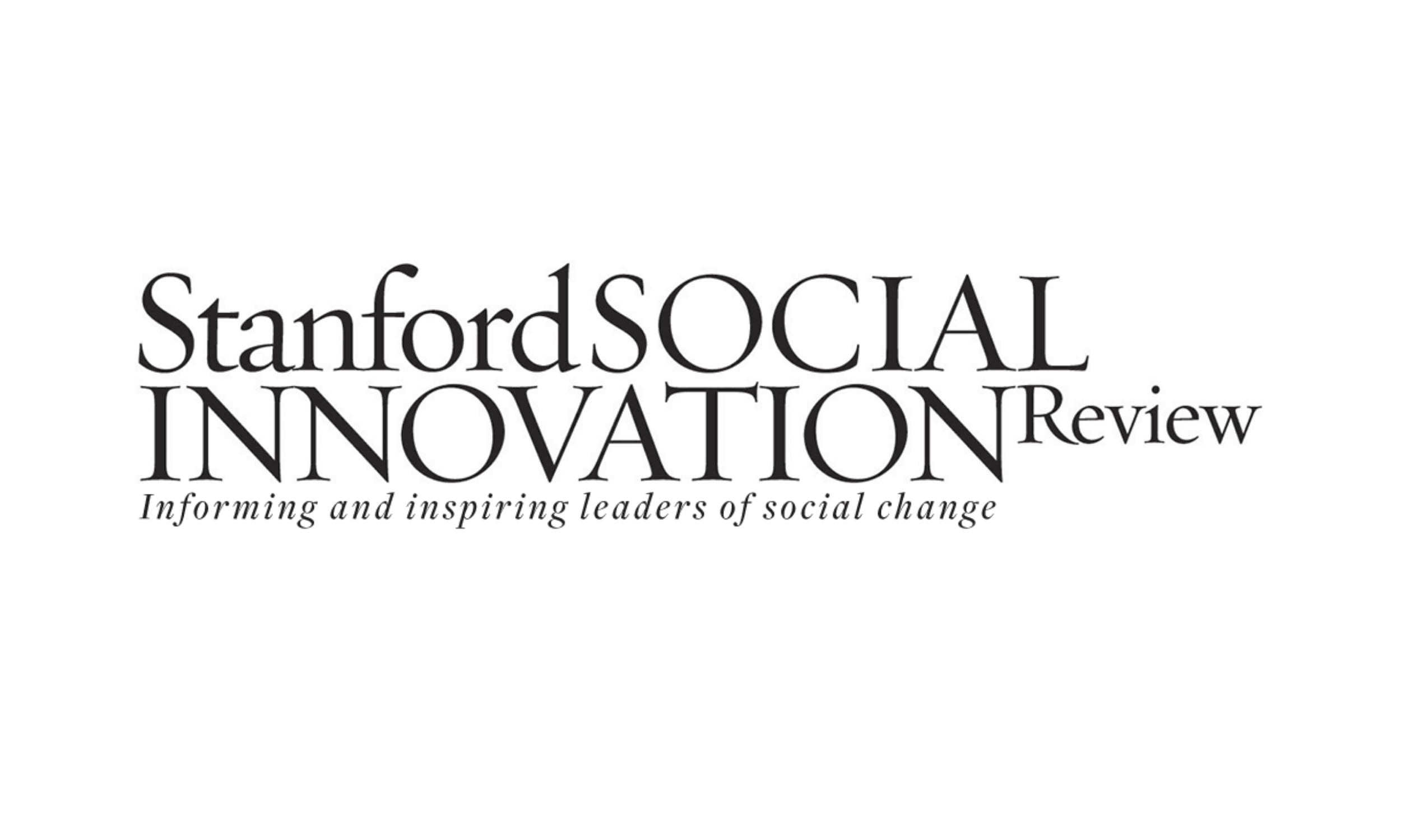 Logo of Stanford Social Innovation Review with tagline 'Informing and inspiring leaders of social change'