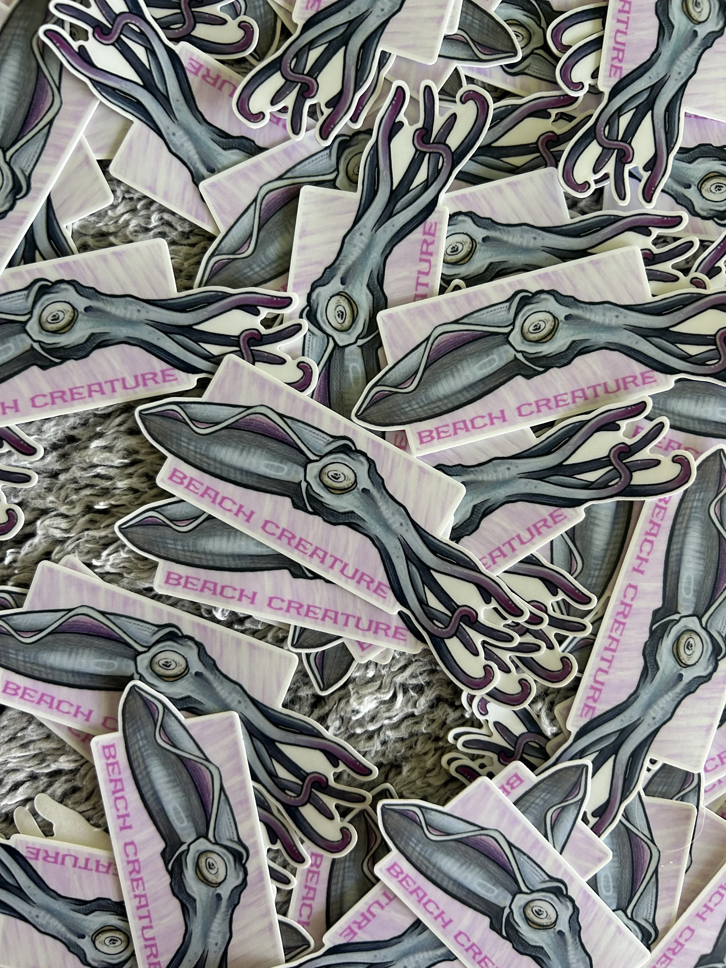 Oceanic Squid Vinyl Sticker