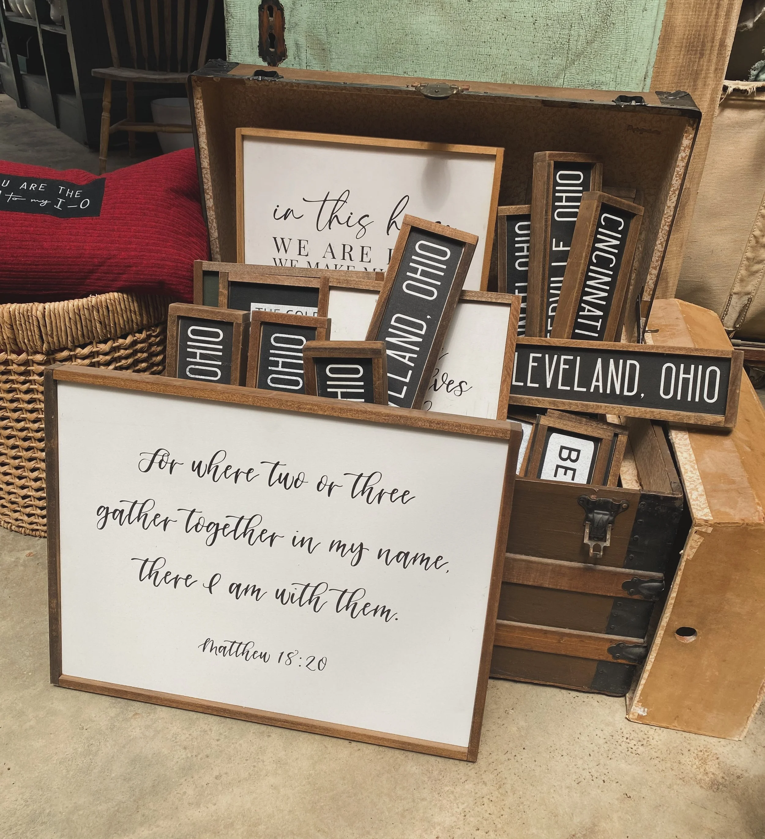 🌿Handmade sign sale!🌿

Now&rsquo;s the perfect time to grab a @westoncohome handmade sign for 50% OFF!

Weston &amp; Co. Home signs are handcrafted from solid poplar and then hand painted. They are finished by lightly sanding and framing with recla