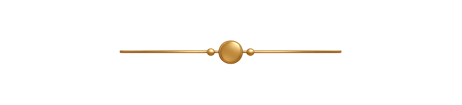 Close-up of a gold bracelet with a central round bead and smaller beads on each side.
