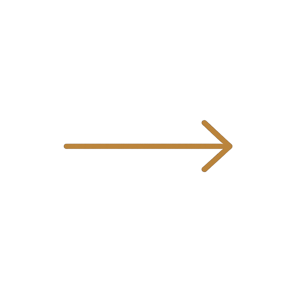An illuminated right-pointing arrow sign. The arrow is gold with a glowing effect, set against a dark background.