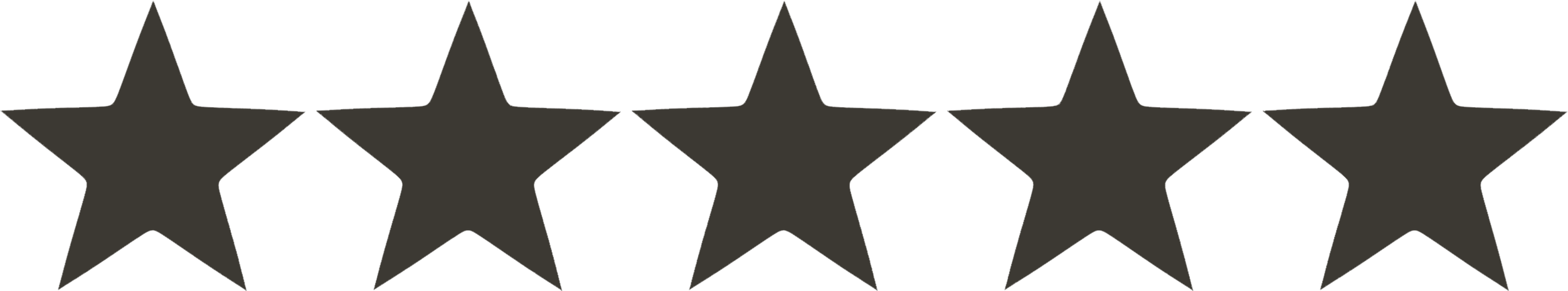 Five black stars on a black background