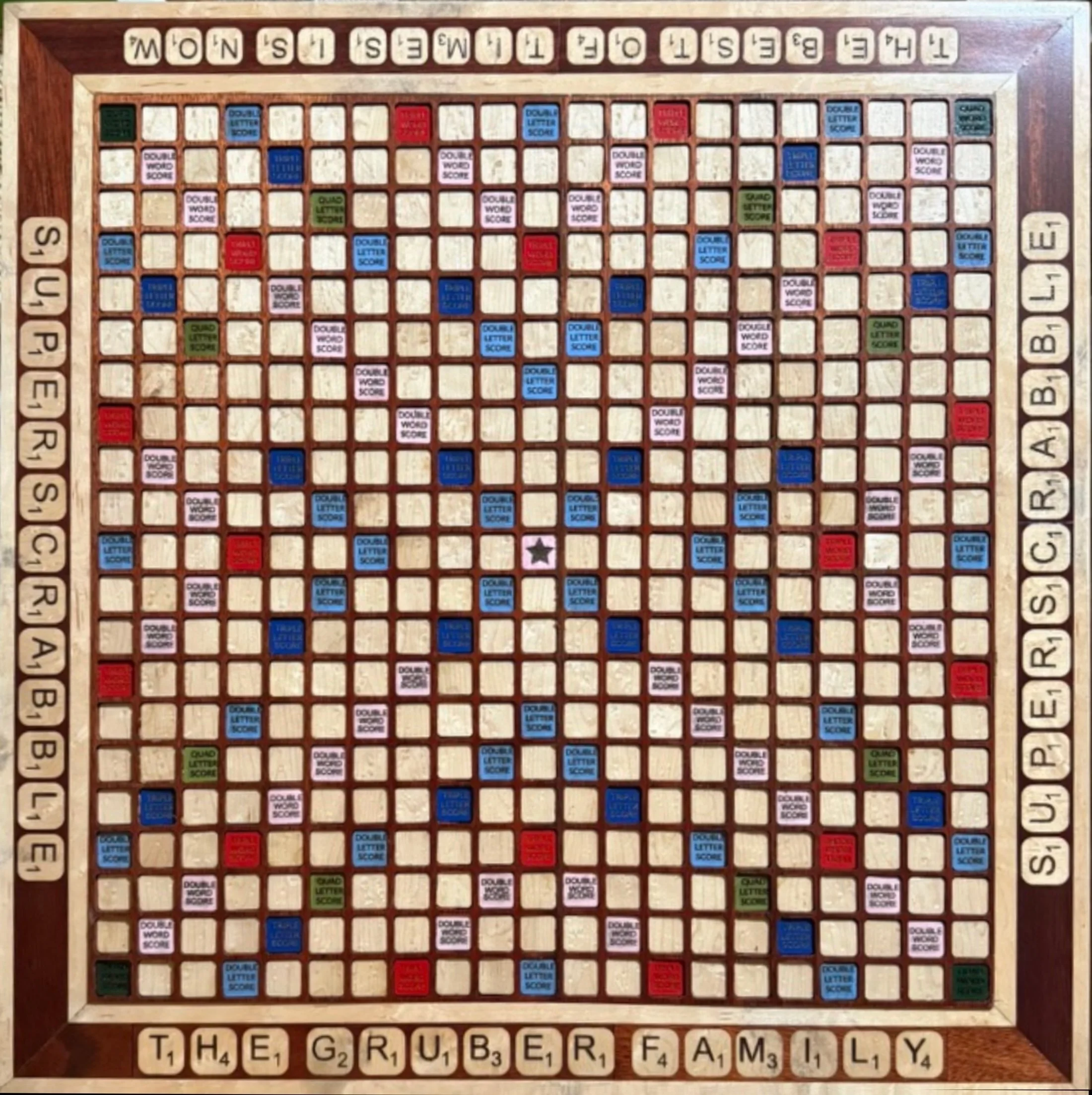 SuperScrabble in birdseye maple Traditional Premium Spots